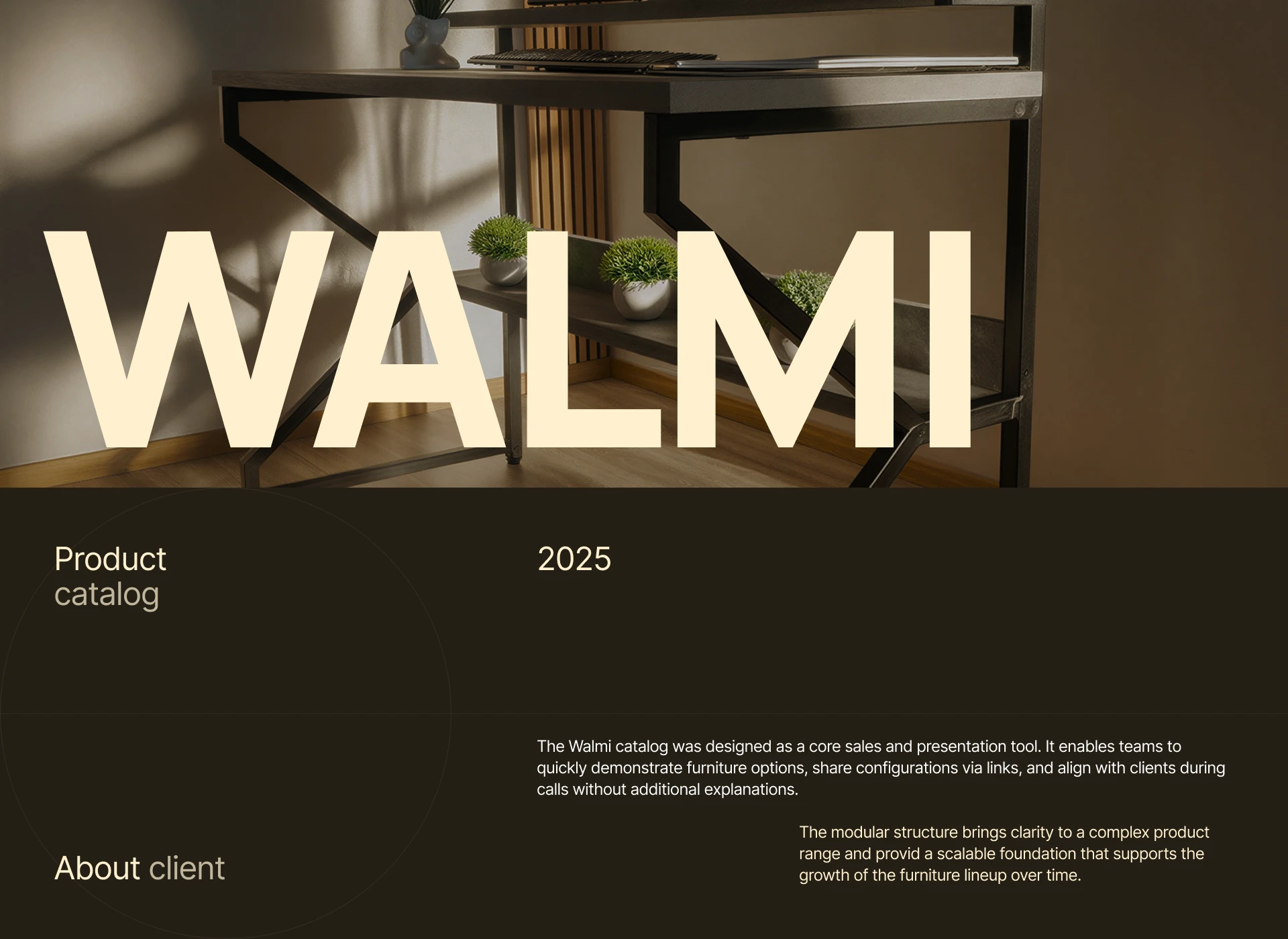 WALMI — онлайн-каталог мебели — Изображение №1 — Интерфейсы на Dprofile