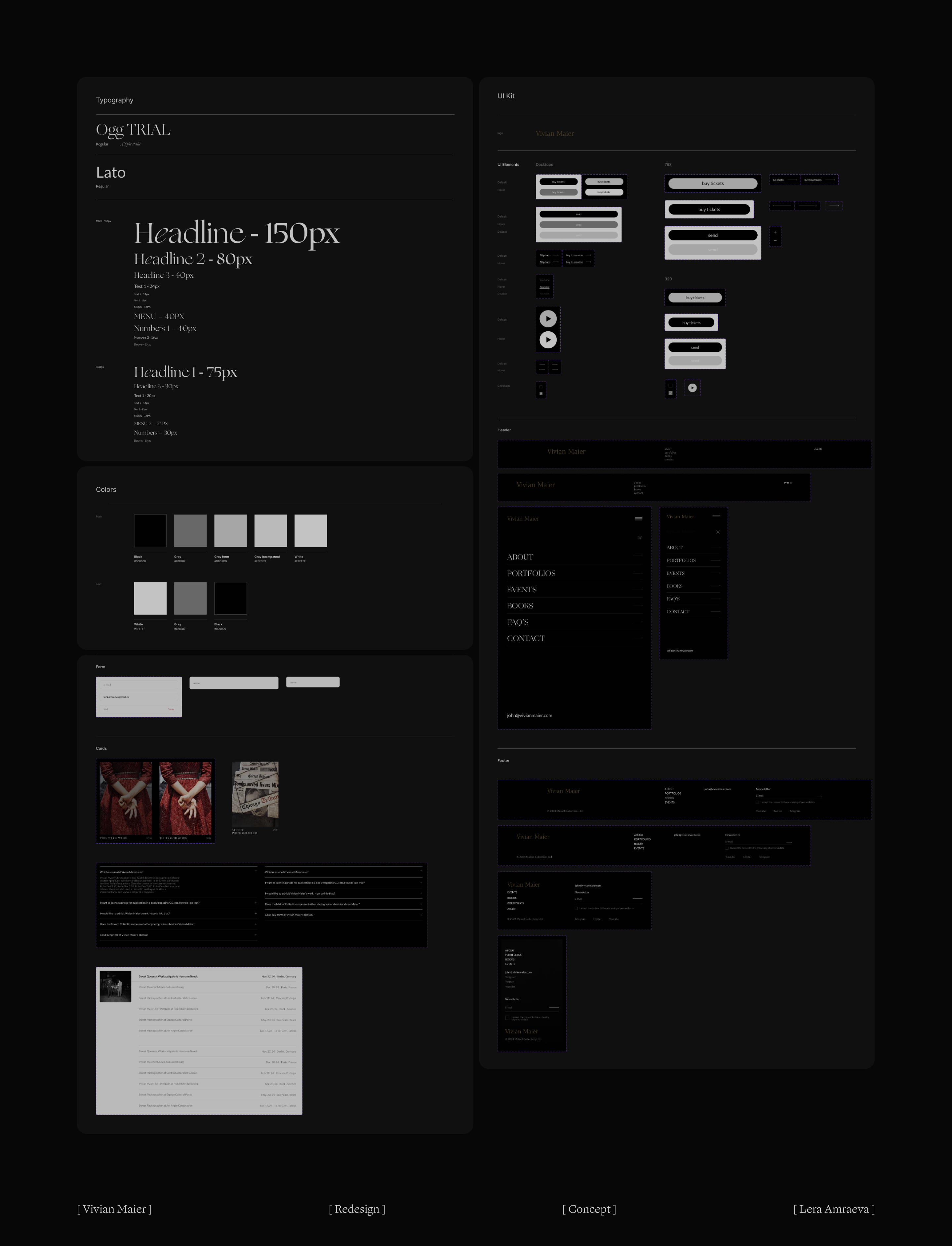 Vivian Maier. Landing Page — Изображение №8 — Интерфейсы на Dprofile