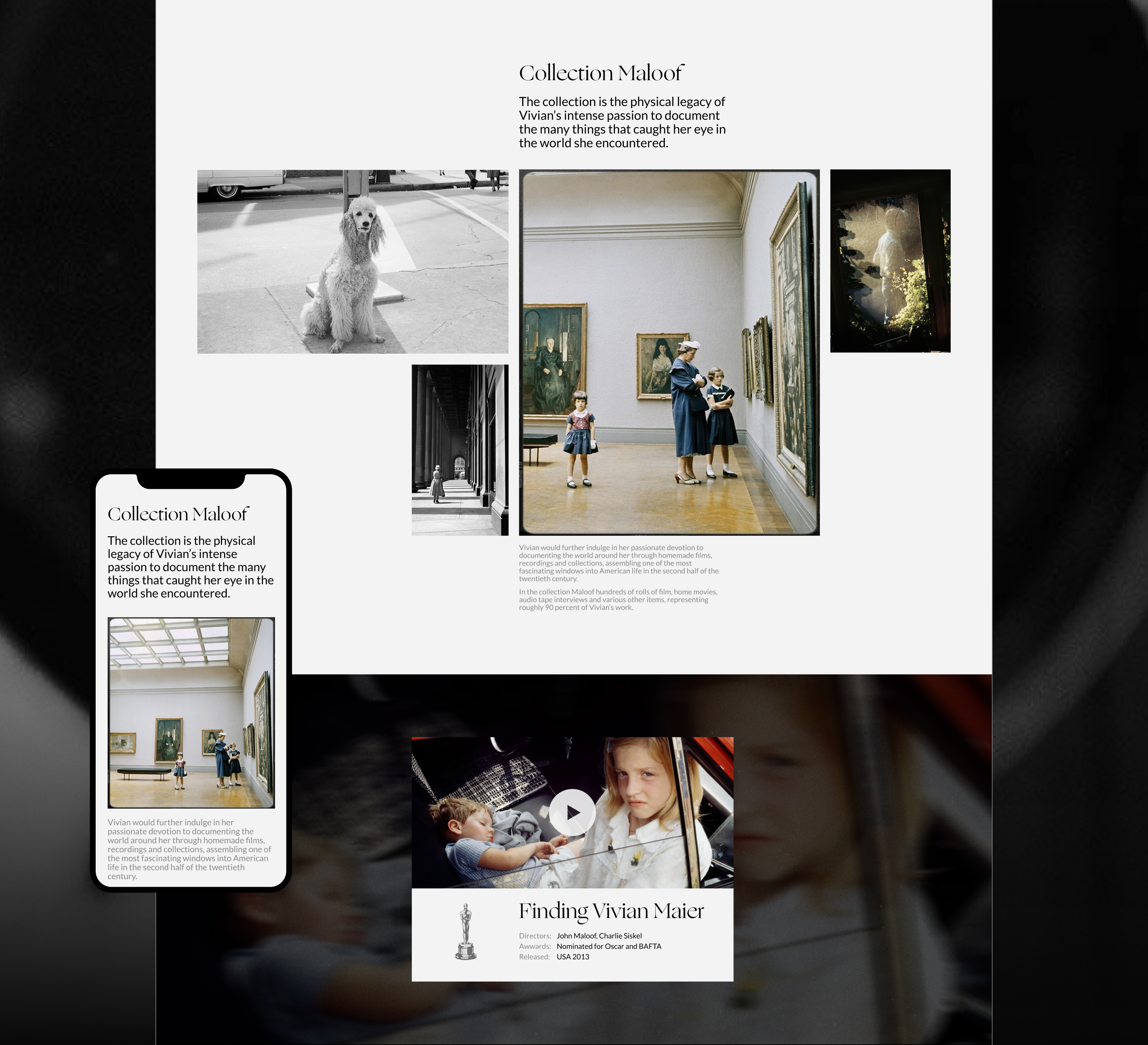 Vivian Maier. Landing Page — Изображение №2 — Интерфейсы на Dprofile