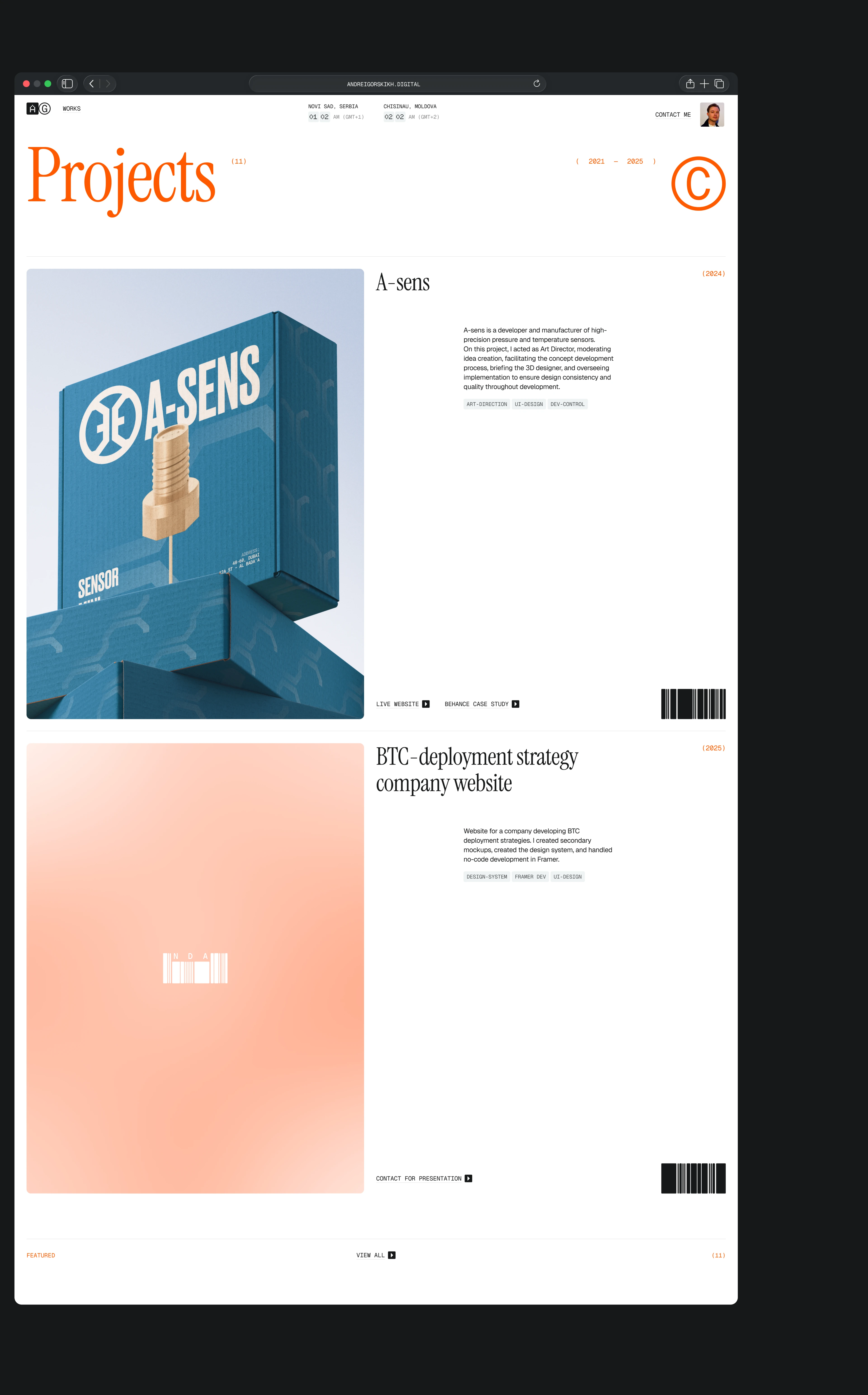 Andrei Gorskikh | Identity, Website, 3D, Animations — Изображение №3 — Интерфейсы, Брендинг на Dprofile