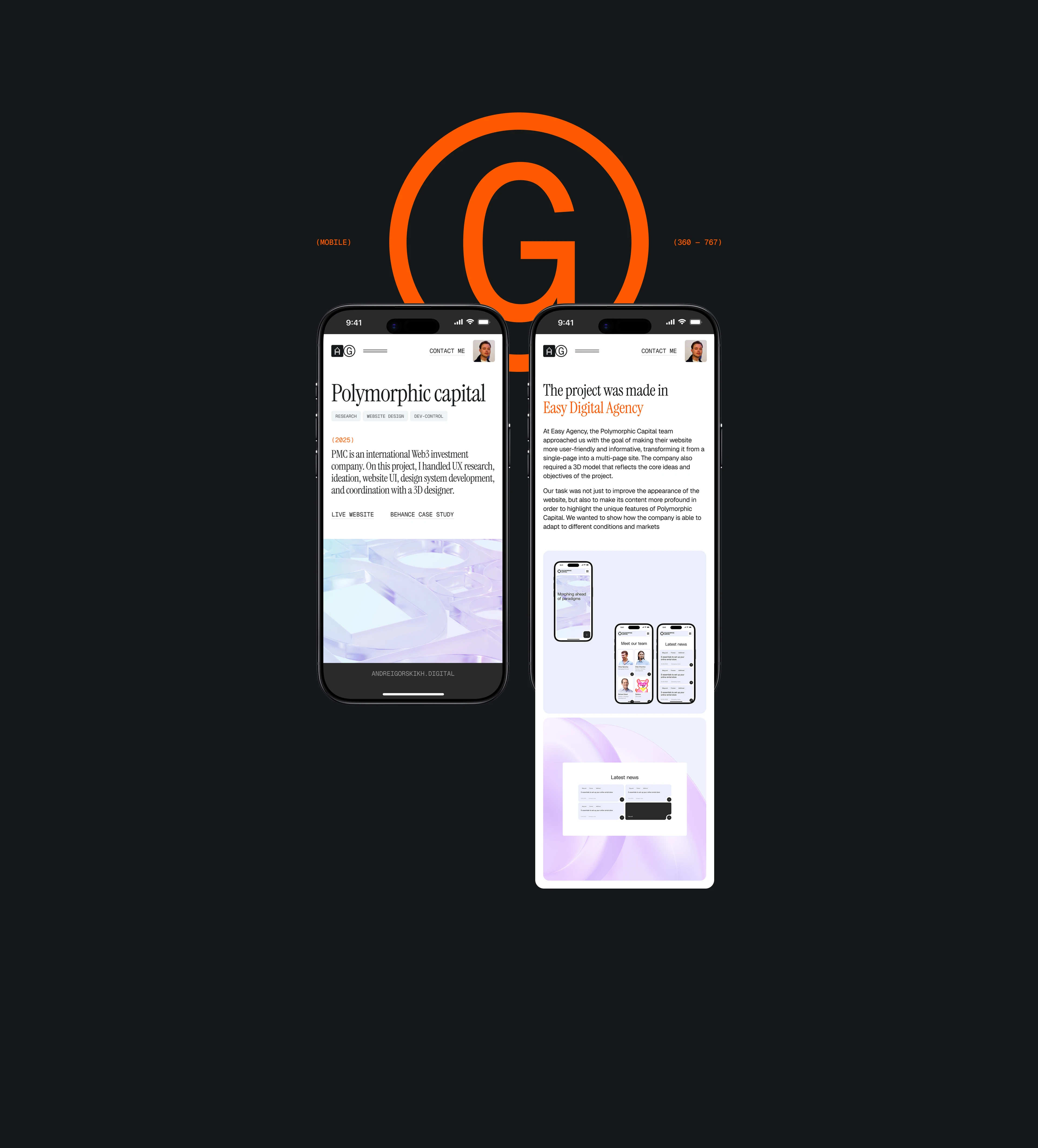 Andrei Gorskikh | Identity, Website, 3D, Animations — Изображение №8 — Интерфейсы, Брендинг на Dprofile
