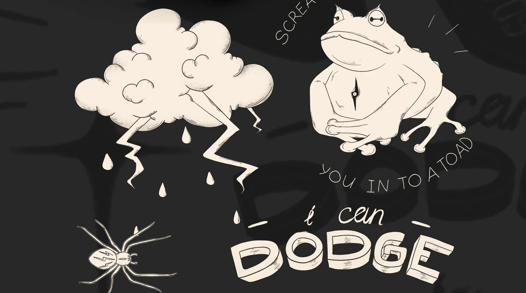 DARK SIDE |BW STICKER PACK | INKTOBER'23 — Изображение №3 — Брендинг, Иллюстрация на Dprofile