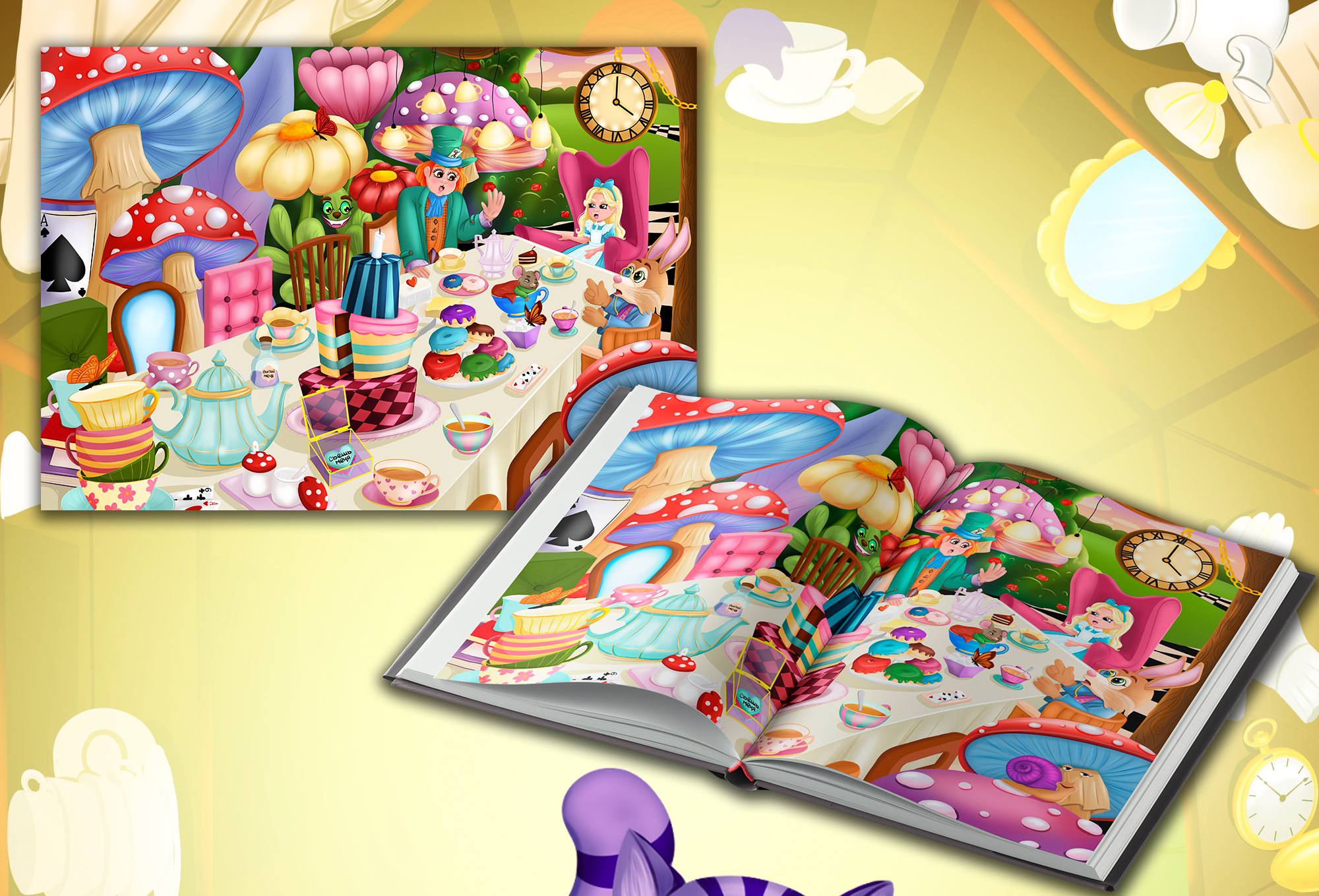 Детская книжная иллюстрация "Алиса в стране чудес" — Изображение №5 — Иллюстрация на Dprofile