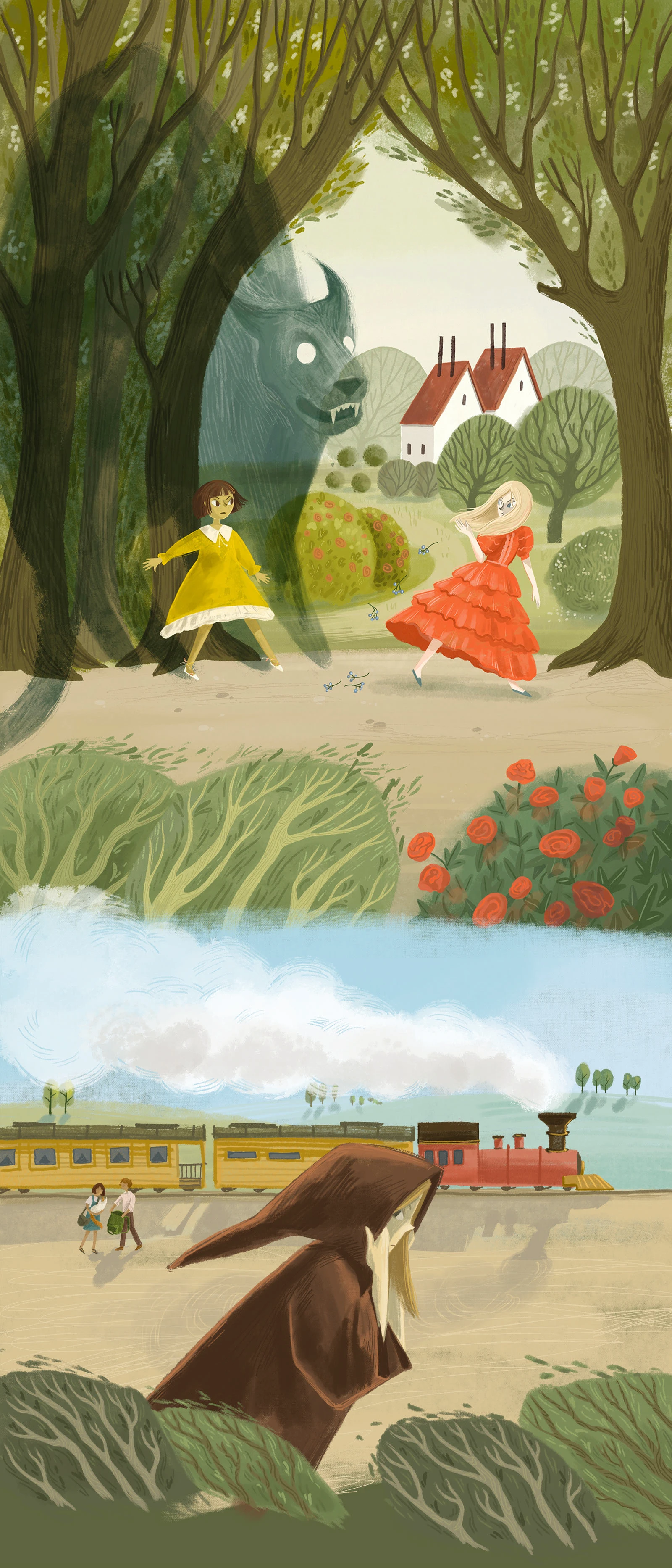 Иллюстрации для детской сказочной повести Лены Шаленой "Кира и ее Тень" — Изображение №4 — Иллюстрация на Dprofile