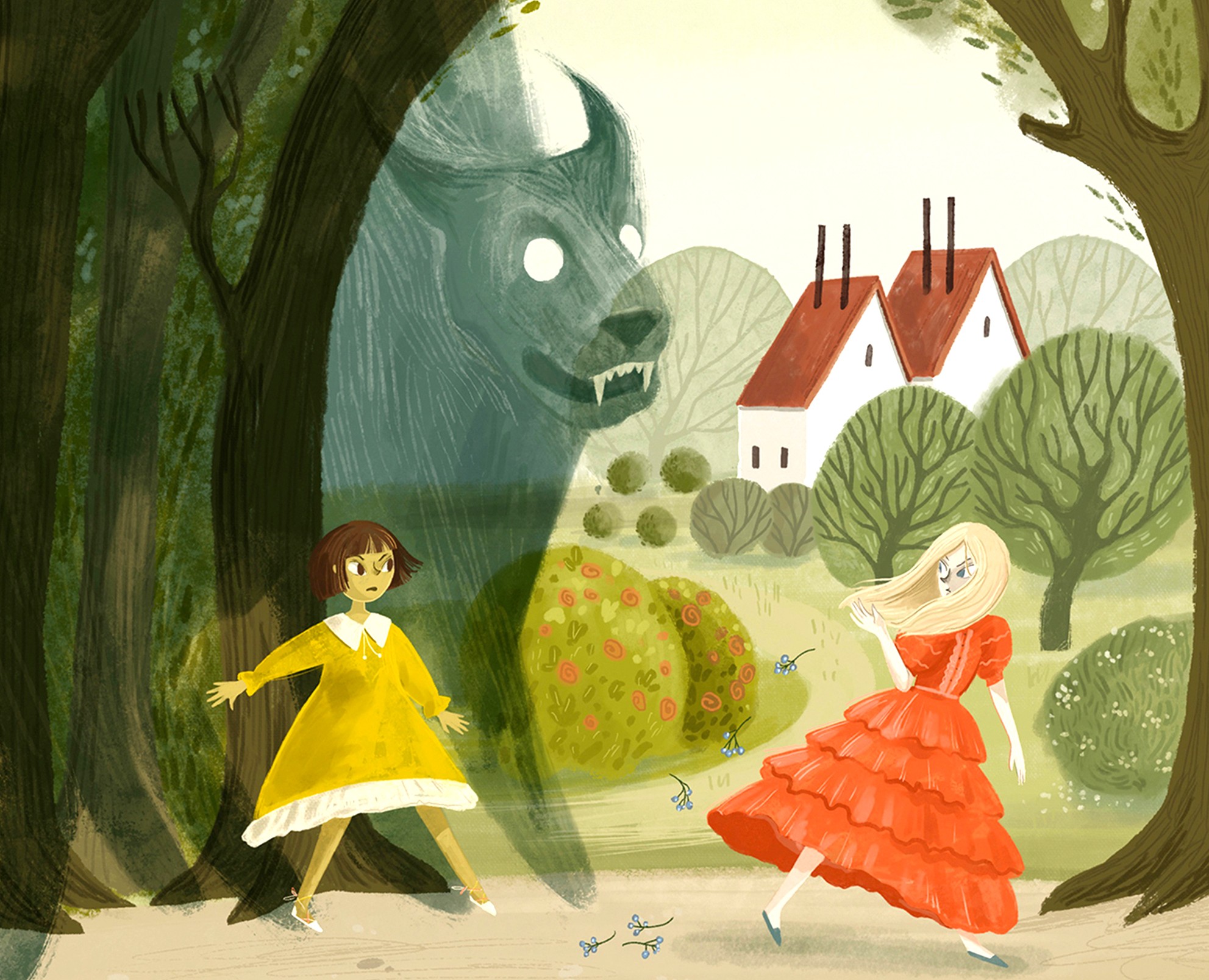 Иллюстрации для детской сказочной повести Лены Шаленой "Кира и ее Тень" — Иллюстрация на Dprofile