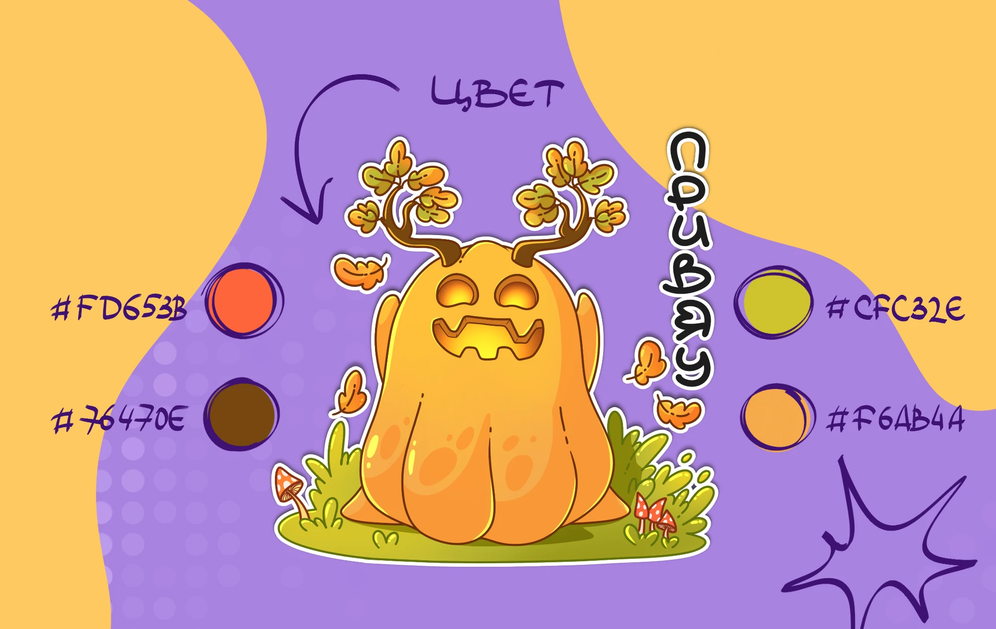 Стикеры на Хэллоуин. Дизайн персонажа — Изображение №6 — Иллюстрация, Графика на Dprofile