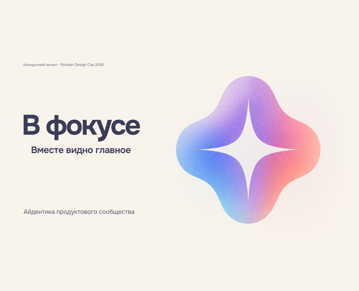 «В фокусе» — айдентика продуктового сообщества — Брендинг на Dprofile