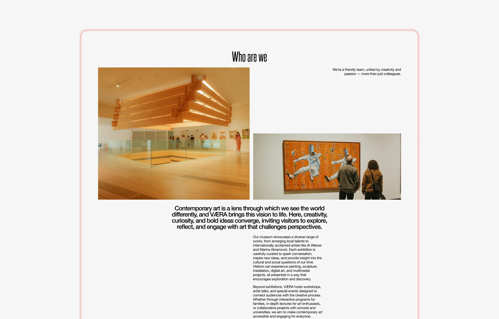 VÆRA | MUSEUM — Изображение №10 — Интерфейсы, Анимация на Dprofile