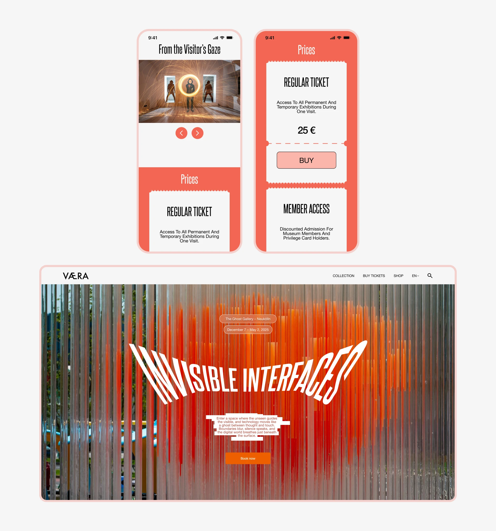 VÆRA | MUSEUM — Изображение №7 — Интерфейсы, Анимация на Dprofile