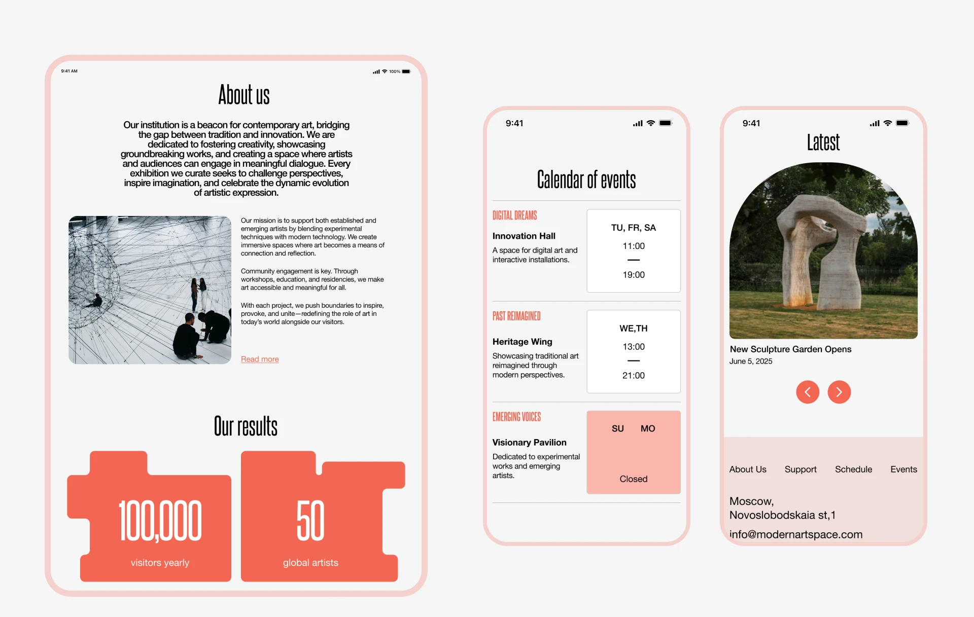 VÆRA | MUSEUM — Изображение №2 — Интерфейсы, Анимация на Dprofile