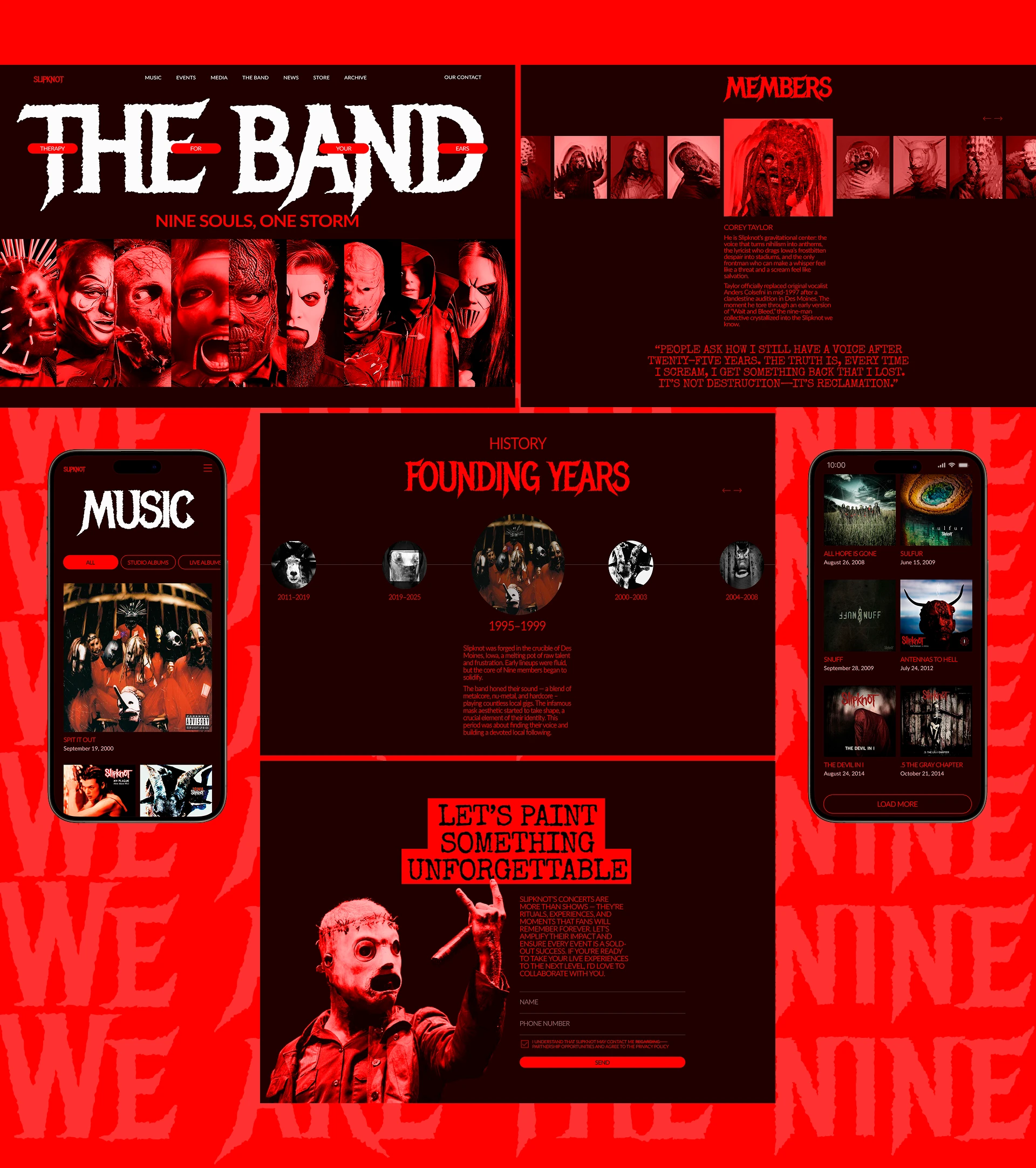 Slipknot | Website Redesign — Изображение №9 — Интерфейсы на Dprofile