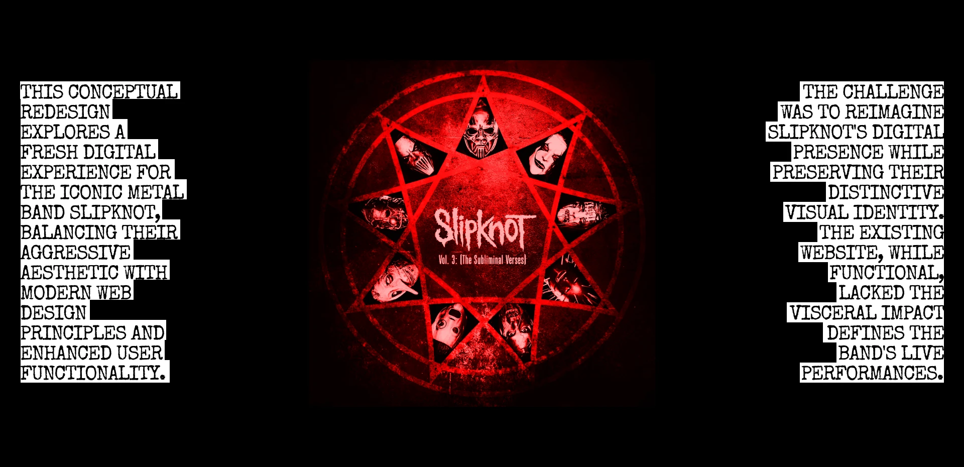 Slipknot | Website Redesign — Изображение №2 — Интерфейсы на Dprofile