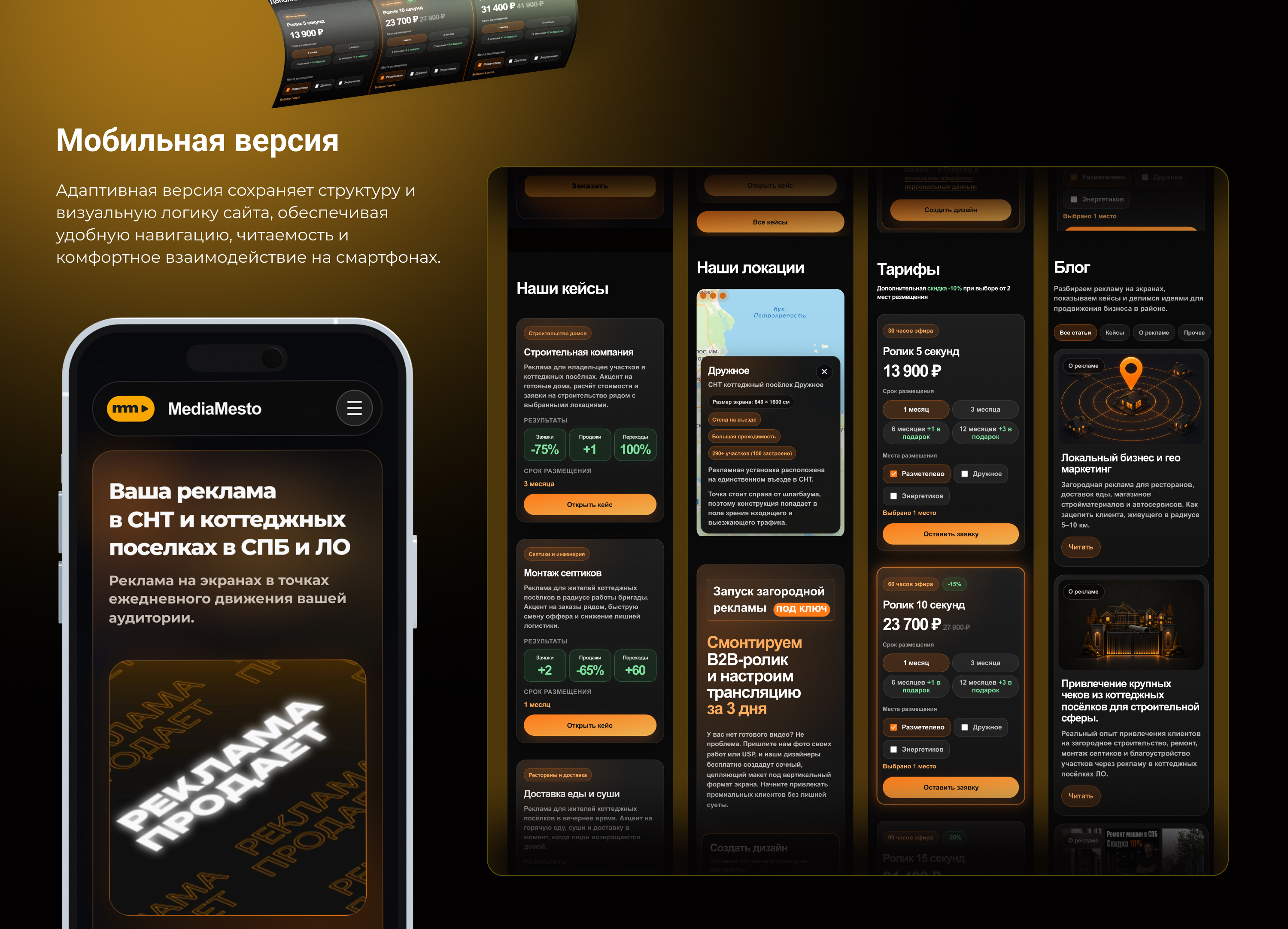 МедиаМесто — сайт сервиса локальной рекламы — Изображение №4 — Интерфейсы на Dprofile