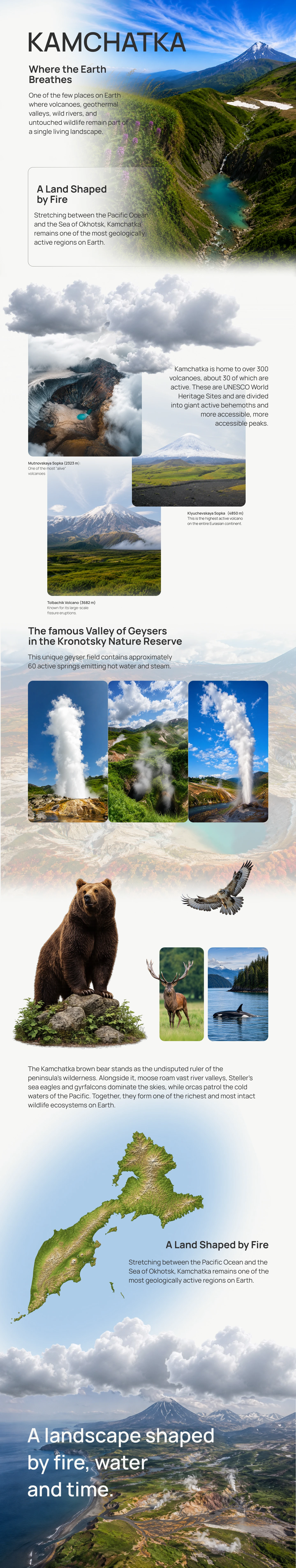 KAMCHATKA — Where the Earth Breathes — Изображение №1 — Интерфейсы, Графика на Dprofile
