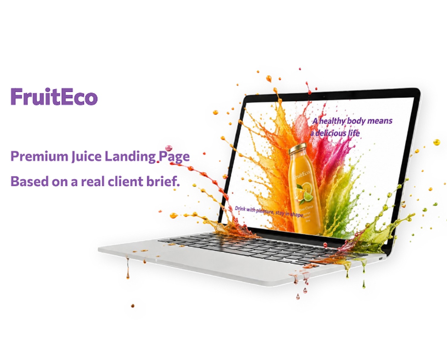 FruitEco—Premium Juice Landing Page — Интерфейсы, Графика на Dprofile