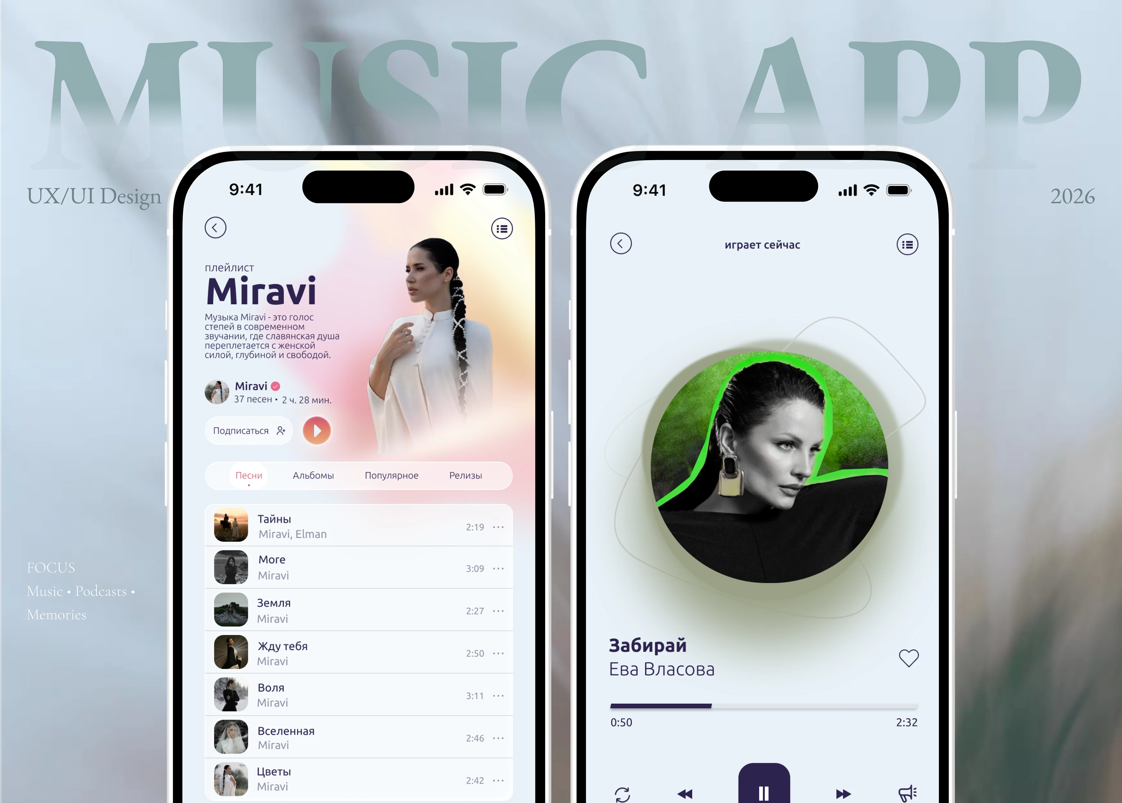 Music & Podcast App | UX/UI Design Case Study — Изображение №1 — Интерфейсы на Dprofile