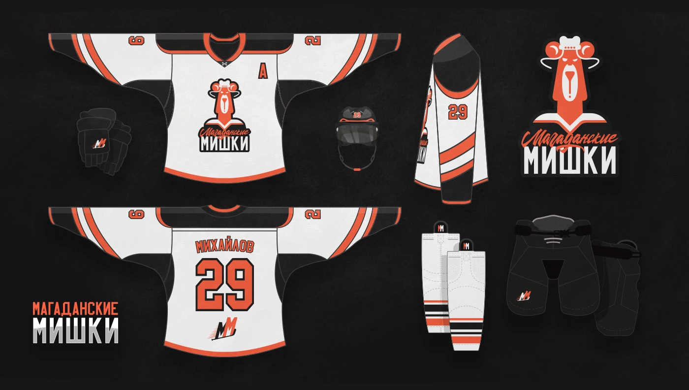 "МАГАДАНСКИЕ МИШКИ / BEARS of MAGADAN" / hockey team design… — Изображение №39 — Брендинг, Графика на Dprofile