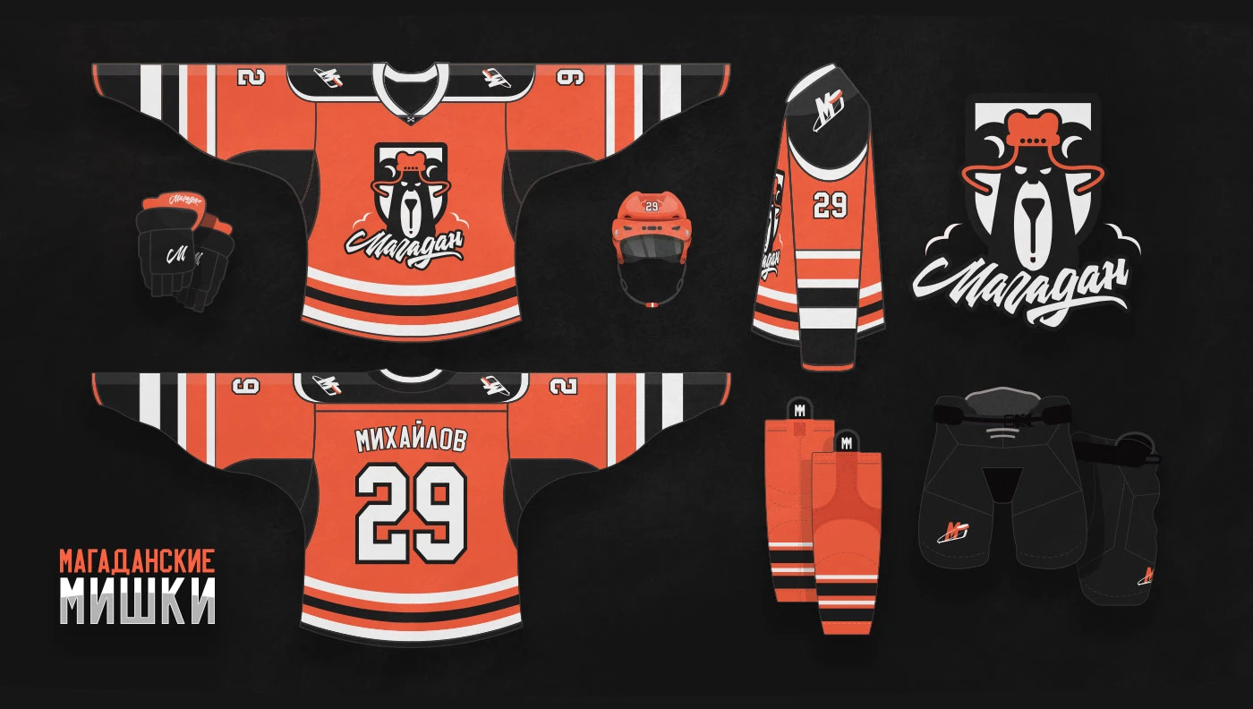 "МАГАДАНСКИЕ МИШКИ / BEARS of MAGADAN" / hockey team design… — Изображение №28 — Брендинг, Графика на Dprofile