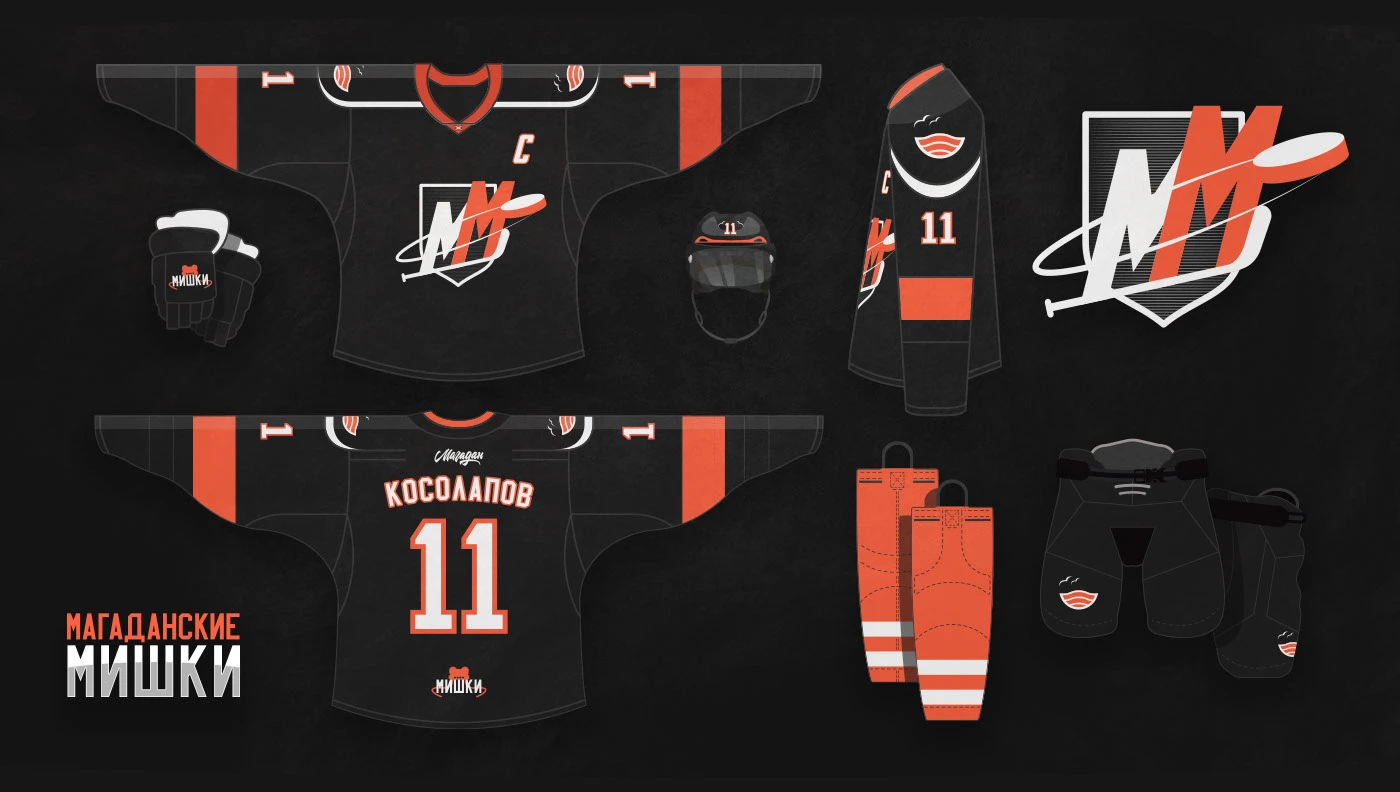 "МАГАДАНСКИЕ МИШКИ / BEARS of MAGADAN" / hockey team design… — Изображение №25 — Брендинг, Графика на Dprofile