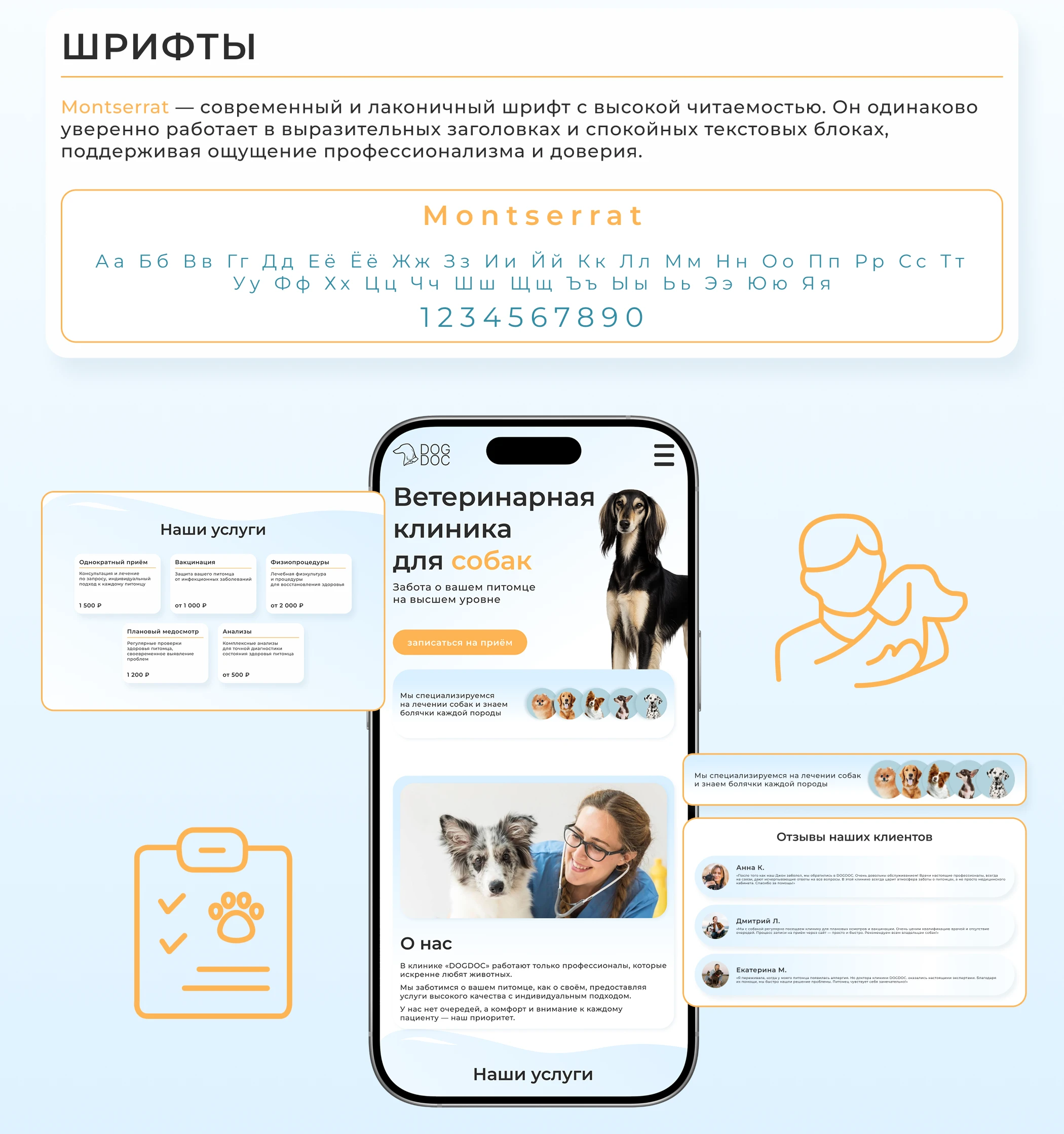 Лендинг для ветеринарной клиники — Изображение №5 — Интерфейсы, Брендинг на Dprofile