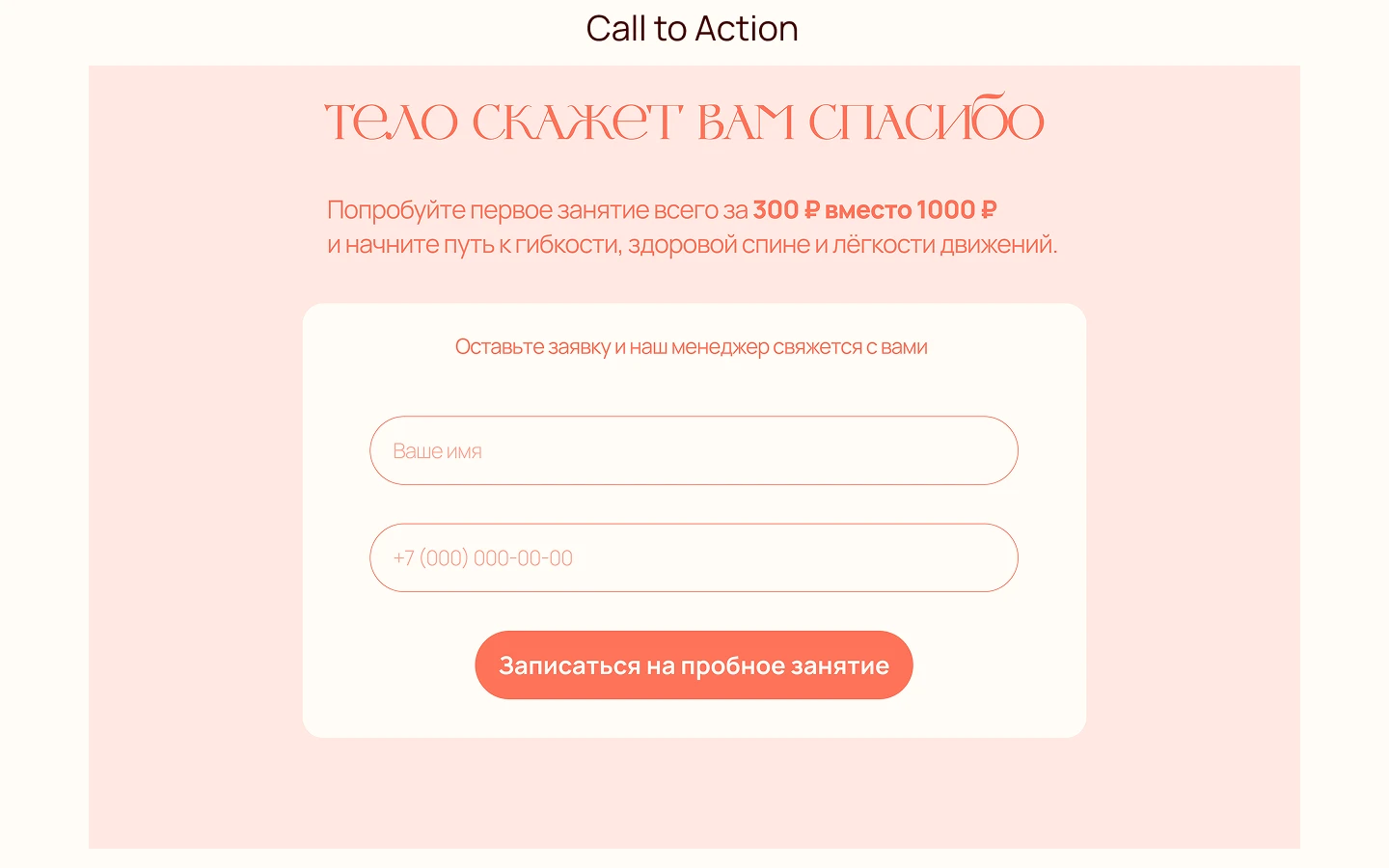 Landing page для студии растяжки — Изображение №12 — Интерфейсы, Брендинг на Dprofile