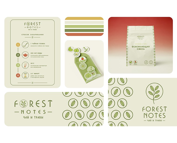 «Forest Notes» - линейка чайной продукции / Adobe Illustrat… — Брендинг на Dprofile