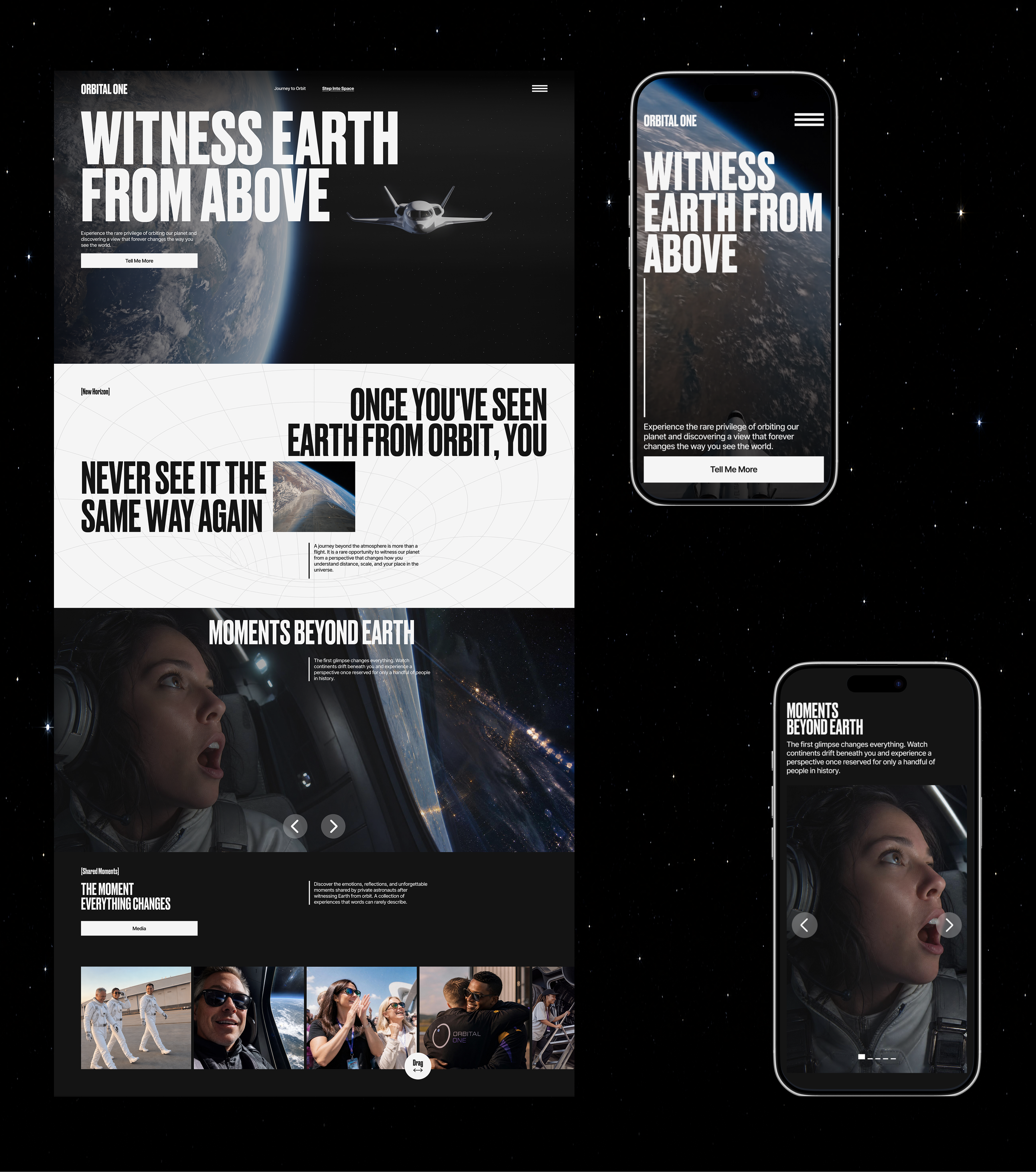 Orbital One — Space tourism| Web design | UX UI — Изображение №7 — Интерфейсы на Dprofile