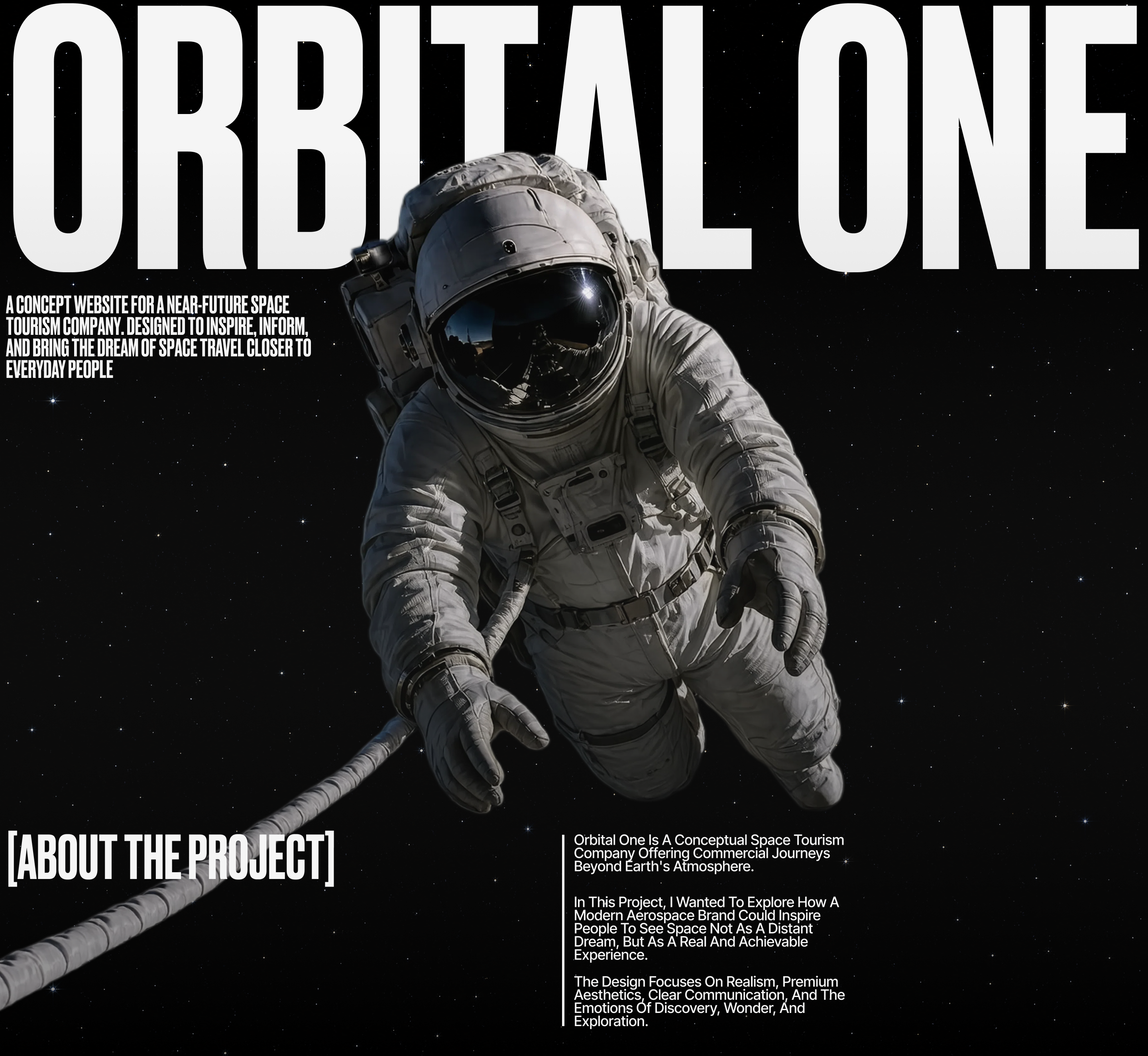 Orbital One — Space tourism| Web design | UX UI — Изображение №1 — Интерфейсы на Dprofile