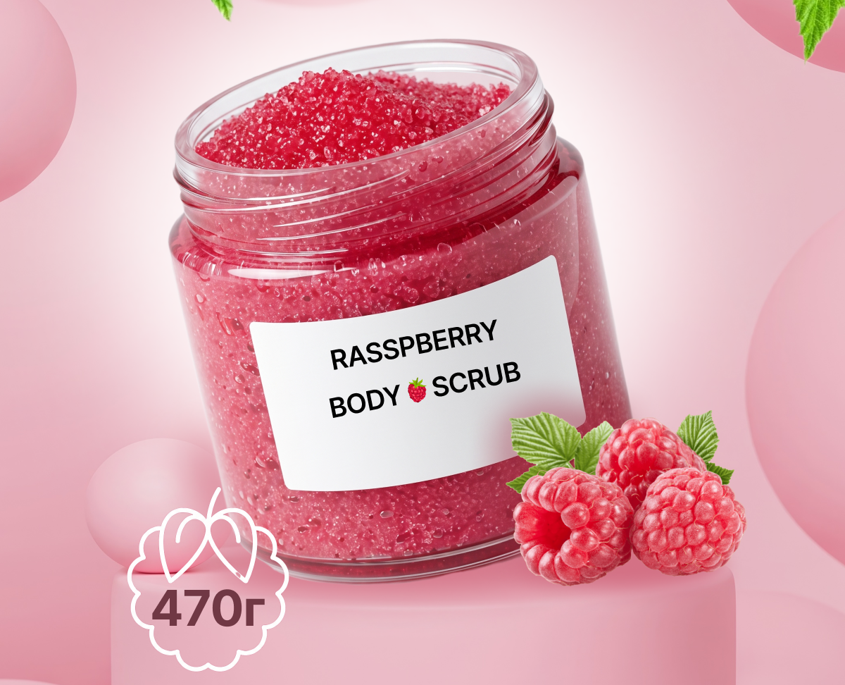 Infographics for Raspberry Body Scrub | Инфографика для малинового скраба — Графика, Промдизайн на Dprofile