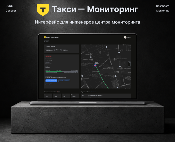 Такси — Мониторинг: Интерфейс для инженеров центра монитори… — Интерфейсы на Dprofile