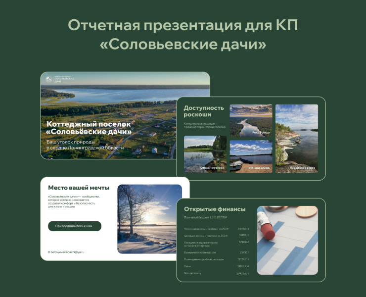 Отчетная презентация для КП «Соловьевские дачи» — Маркетинг на Dprofile