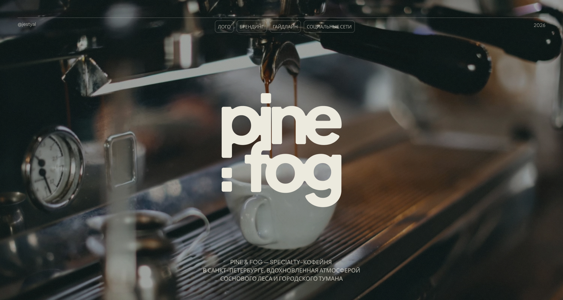 Pine & Fog — логотип и фирменный стиль для specialty-кофейни — Изображение №1 — Брендинг на Dprofile