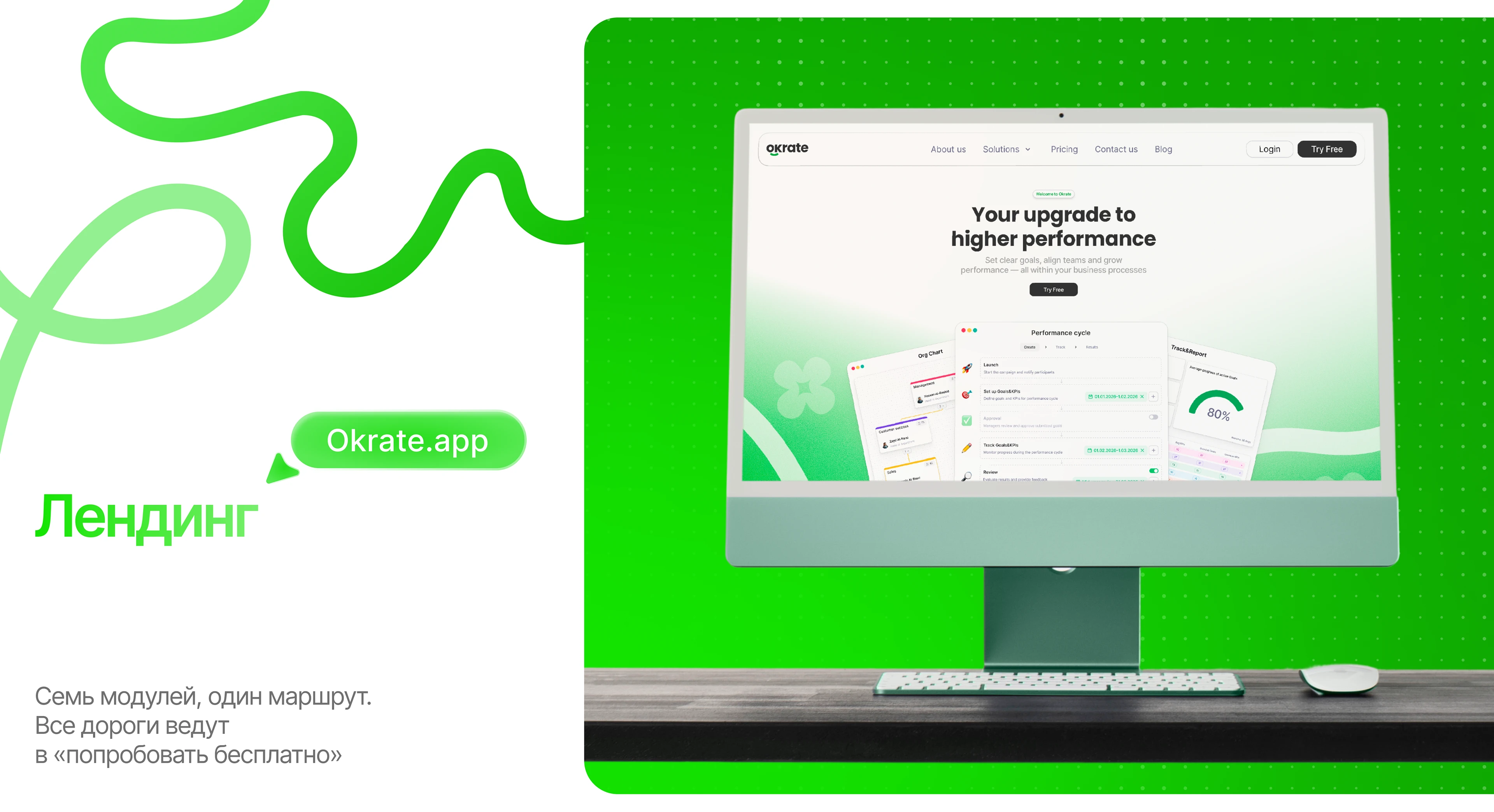 Okrate — платформа для управления эффективностью — Изображение №8 — Интерфейсы, Брендинг на Dprofile