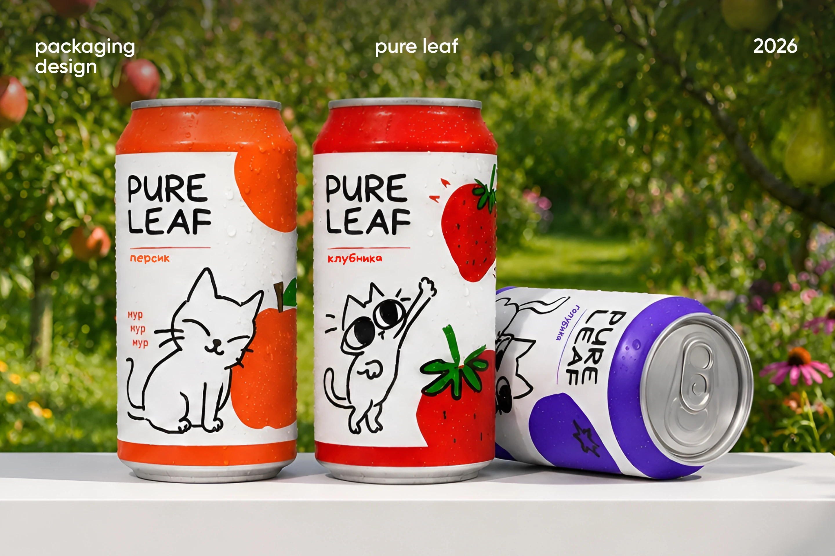 УПАКОВКА ХОЛОДНОГО ЧАЯ | PURE LEAF | NK — Изображение №1 — Брендинг на Dprofile