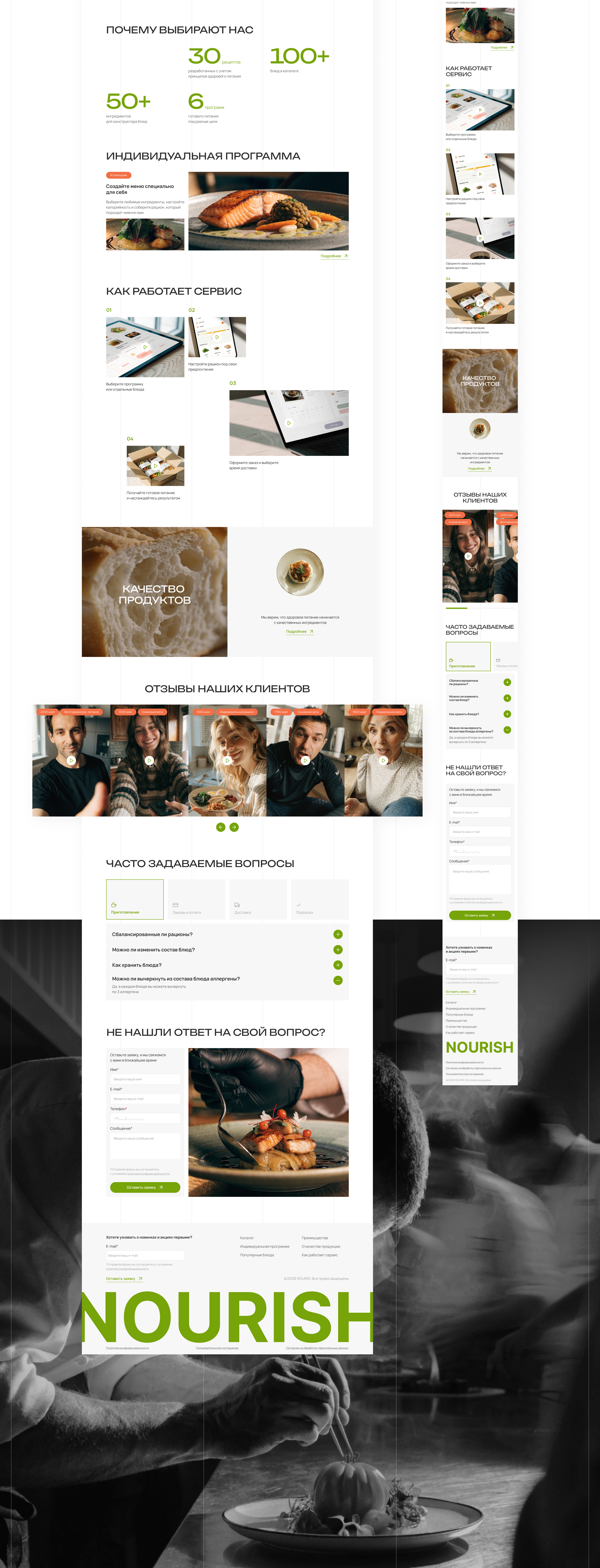 NOURISH food delivery — Изображение №7 — Интерфейсы на Dprofile