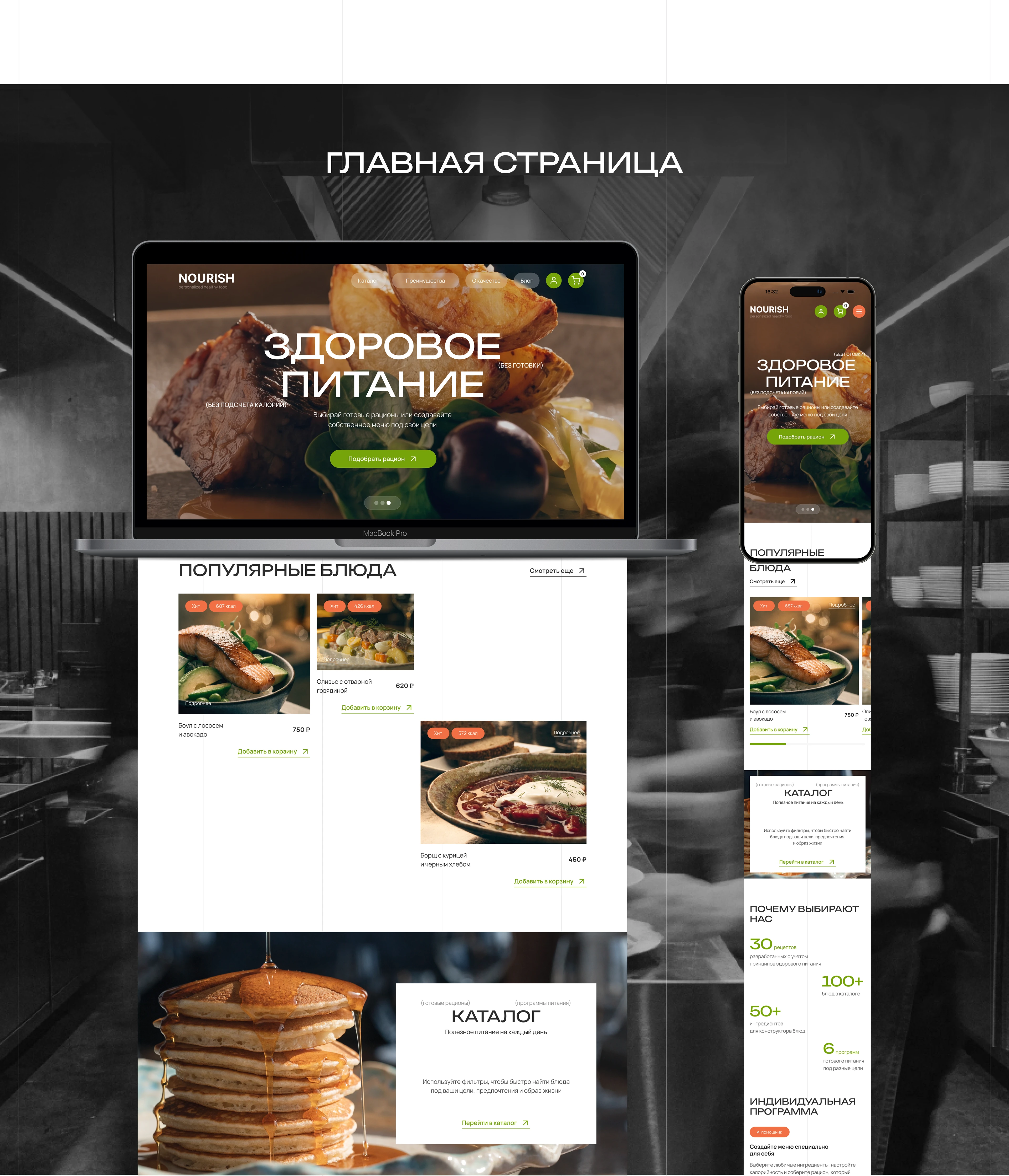 NOURISH food delivery — Изображение №6 — Интерфейсы на Dprofile