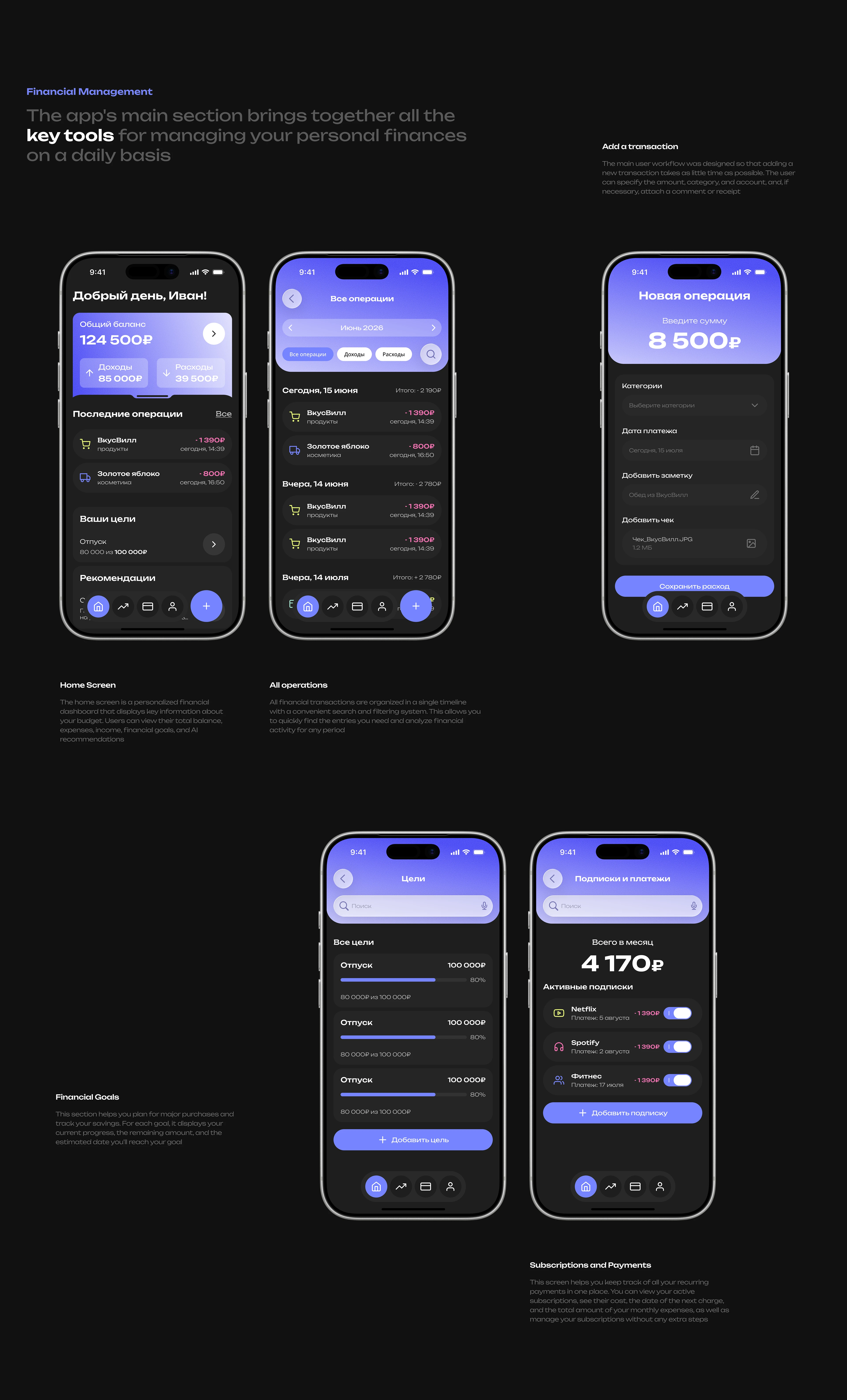 FinPilot - AI Personal Finance Tracker App — Изображение №8 — Интерфейсы на Dprofile