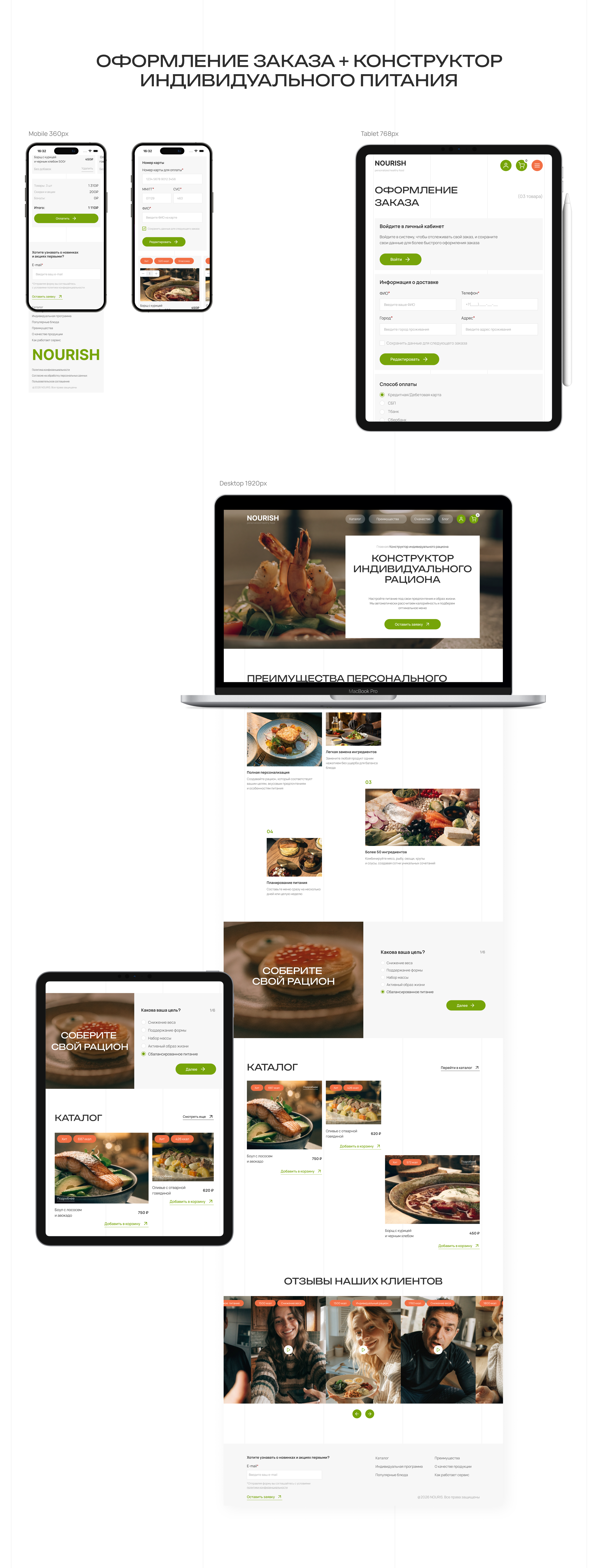 NOURISH food delivery — Изображение №12 — Интерфейсы на Dprofile