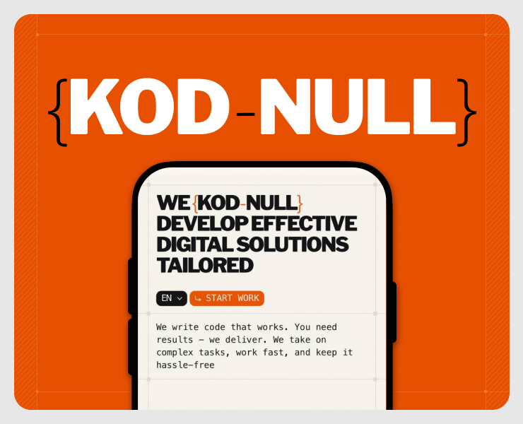 Разработка и дизайн сайта «KOD-NULL» — Интерфейсы, Графика на Dprofile