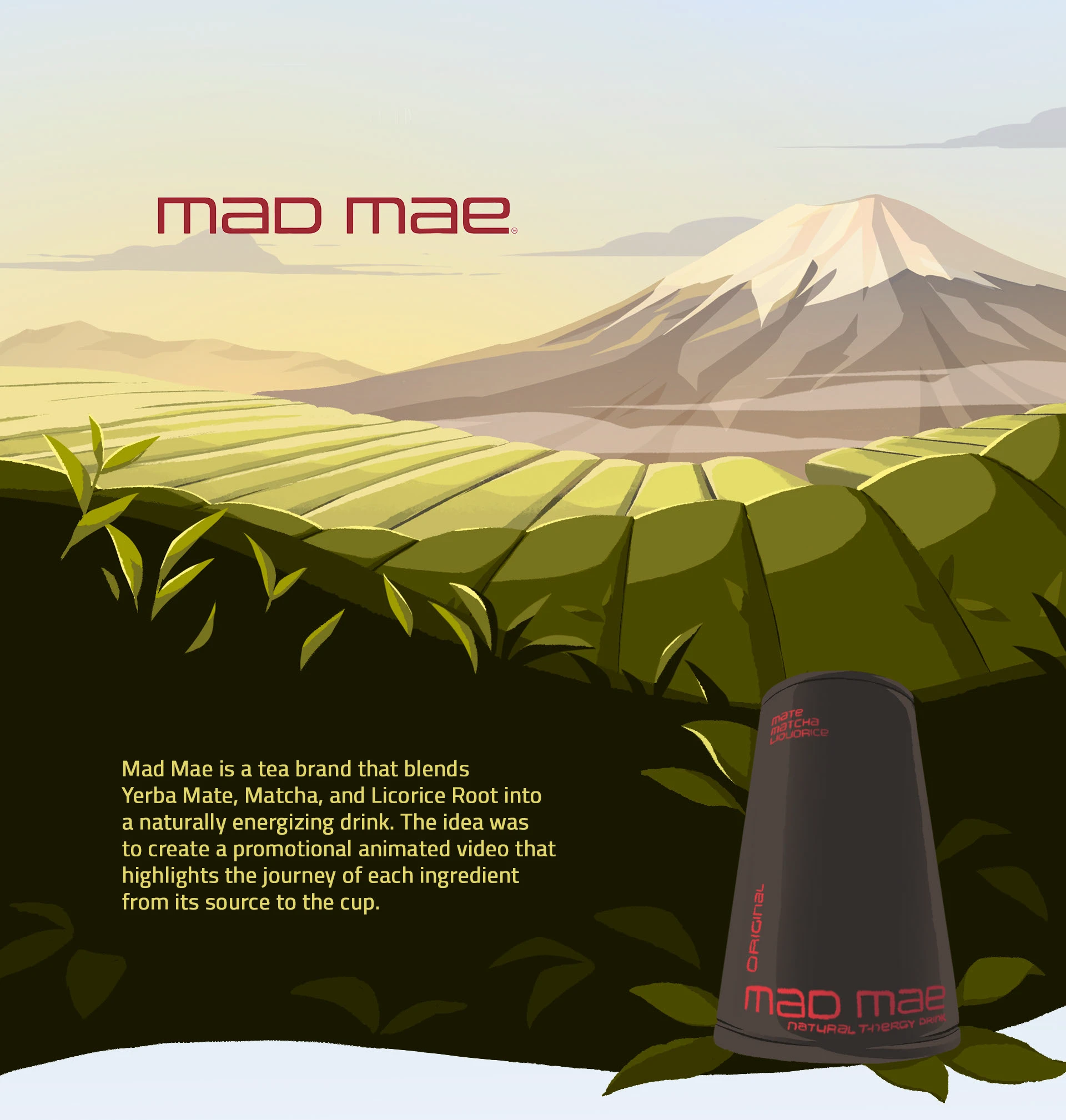 MAD MAE: ENERGY IN A SIP — Изображение №1 — Иллюстрация, Анимация на Dprofile