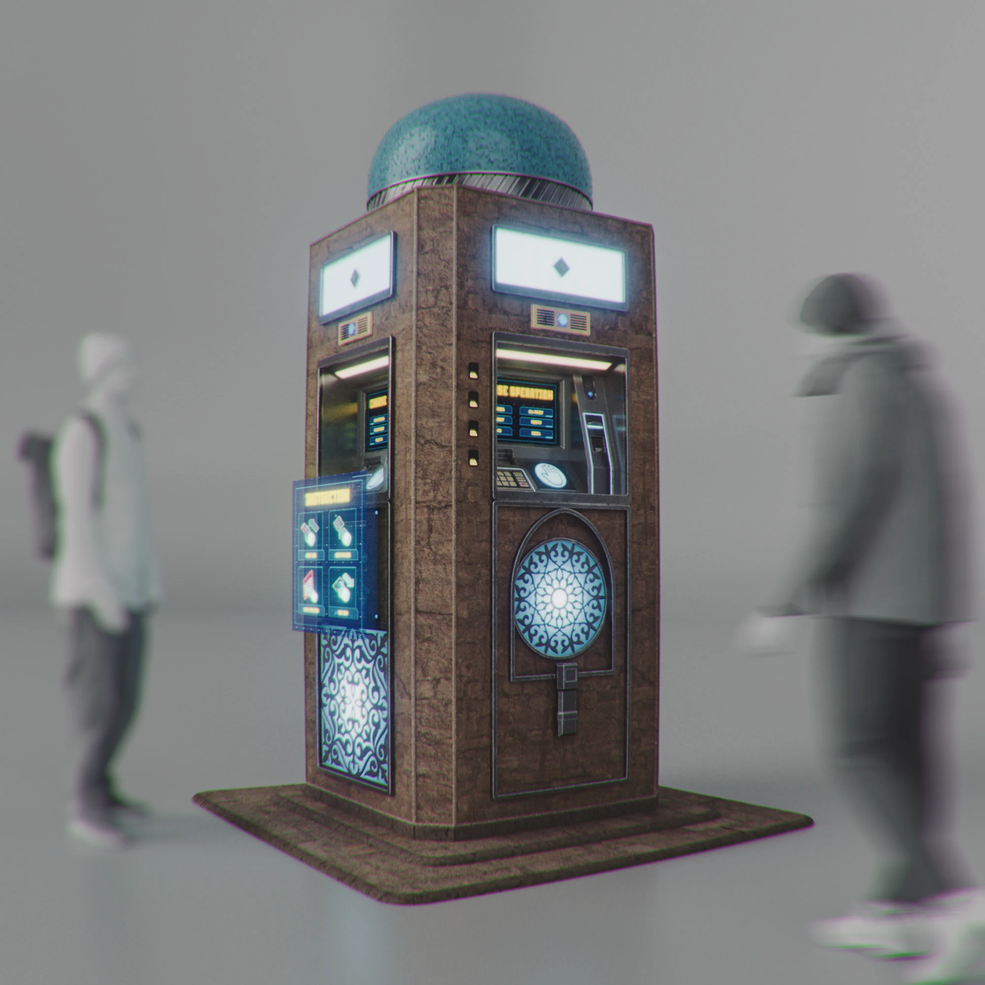 Cyberpunk-ATM (Central Asia edition) — Изображение №2 — Иллюстрация, 3D на Dprofile