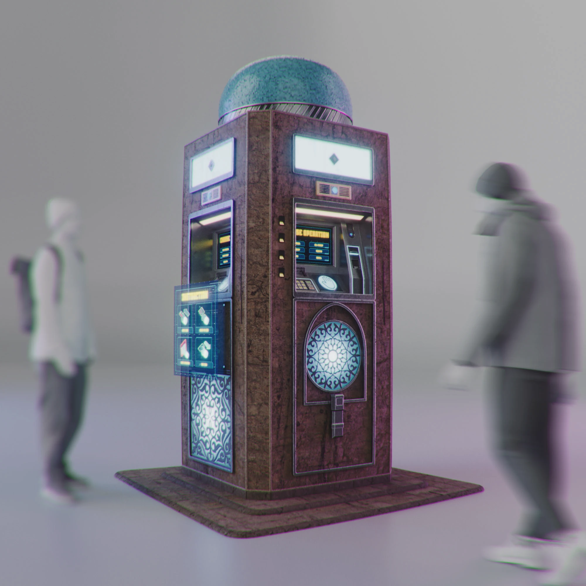 Cyberpunk-ATM (Central Asia edition) — Изображение №3 — Иллюстрация, 3D на Dprofile