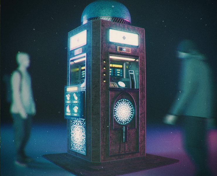 Cyberpunk-ATM (Central Asia edition) — Иллюстрация, 3D на Dprofile
