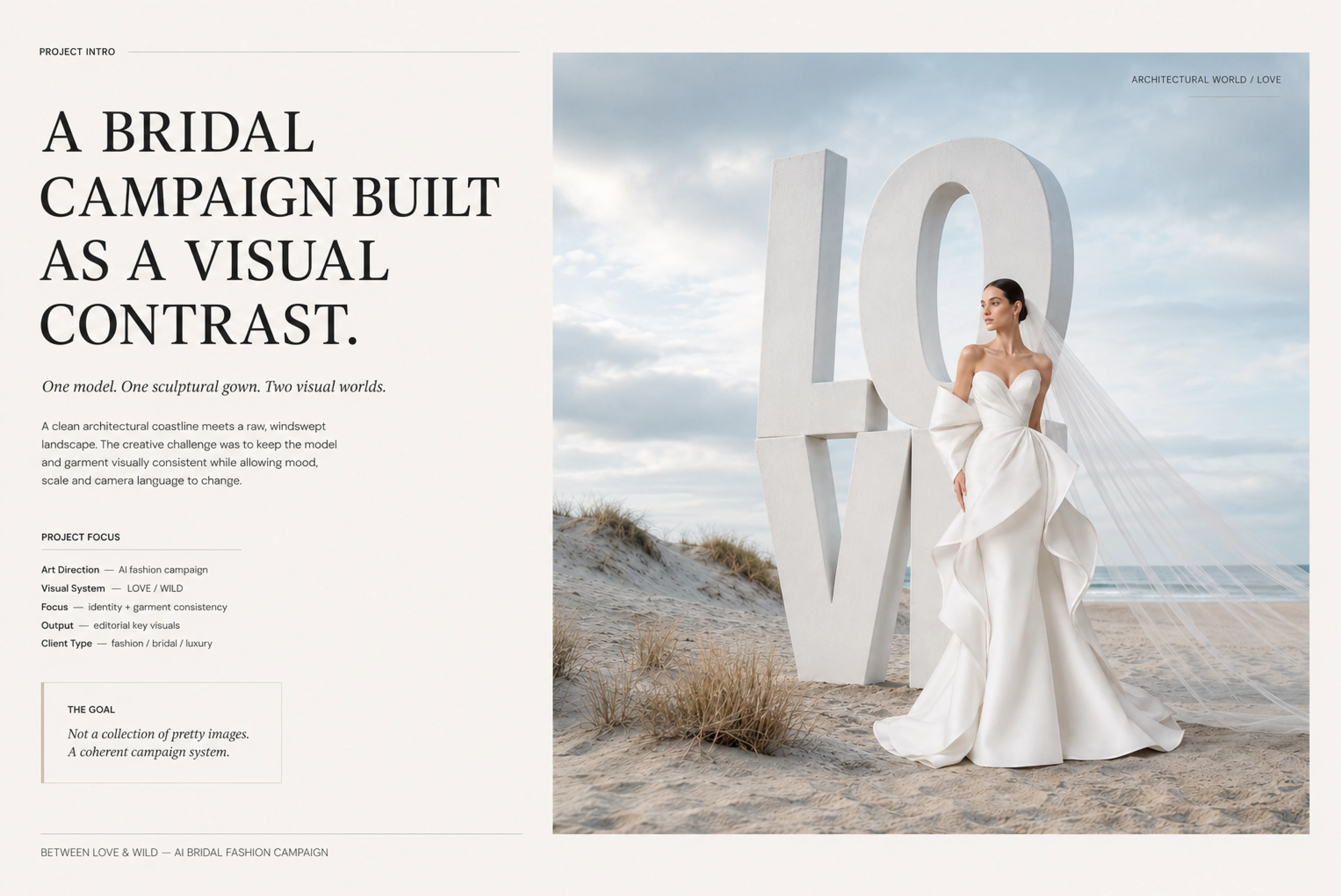 AI Bridal Fashion Campaign — Изображение №2 — Интерфейсы, Брендинг на Dprofile