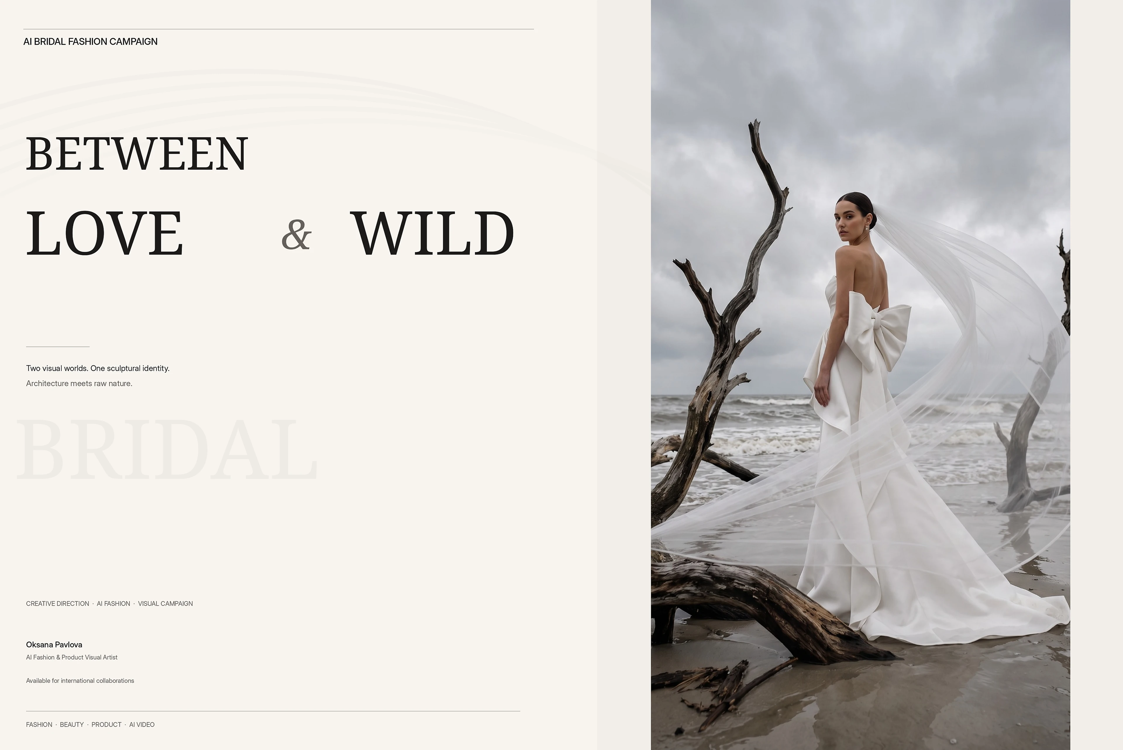 AI Bridal Fashion Campaign — Изображение №1 — Интерфейсы, Брендинг на Dprofile