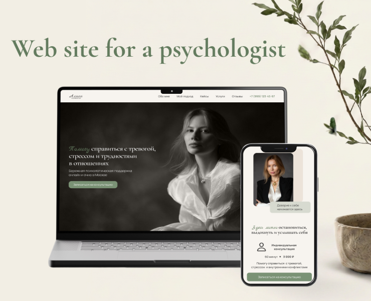 Website for Psychologist Alina — Интерфейсы, Брендинг на Dprofile