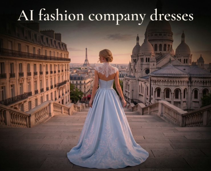 AI fashion company dresses — Интерфейсы, Брендинг на Dprofile