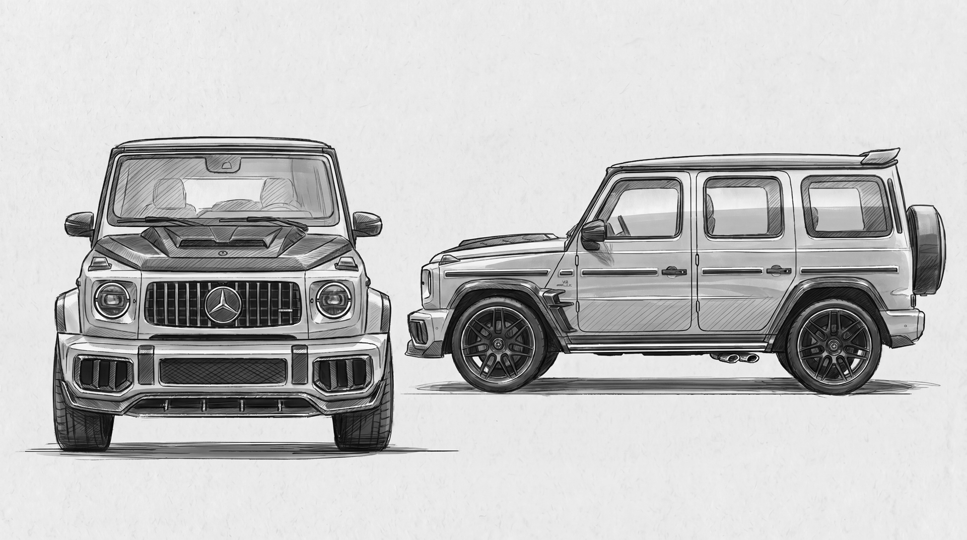 Визуализация авто Mercedes G-класс в тюнинге — Изображение №2 — 3D, Промдизайн на Dprofile