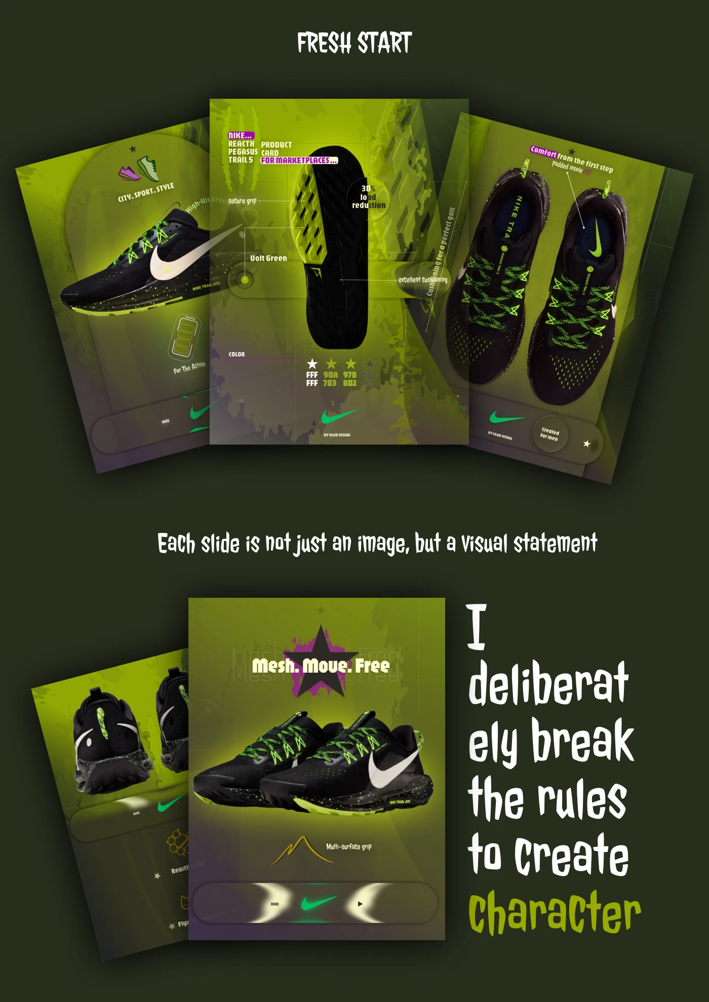 Nike ReactX Pegasus Trail 5 - Earth to Light — Изображение №6 — Интерфейсы, Брендинг на Dprofile