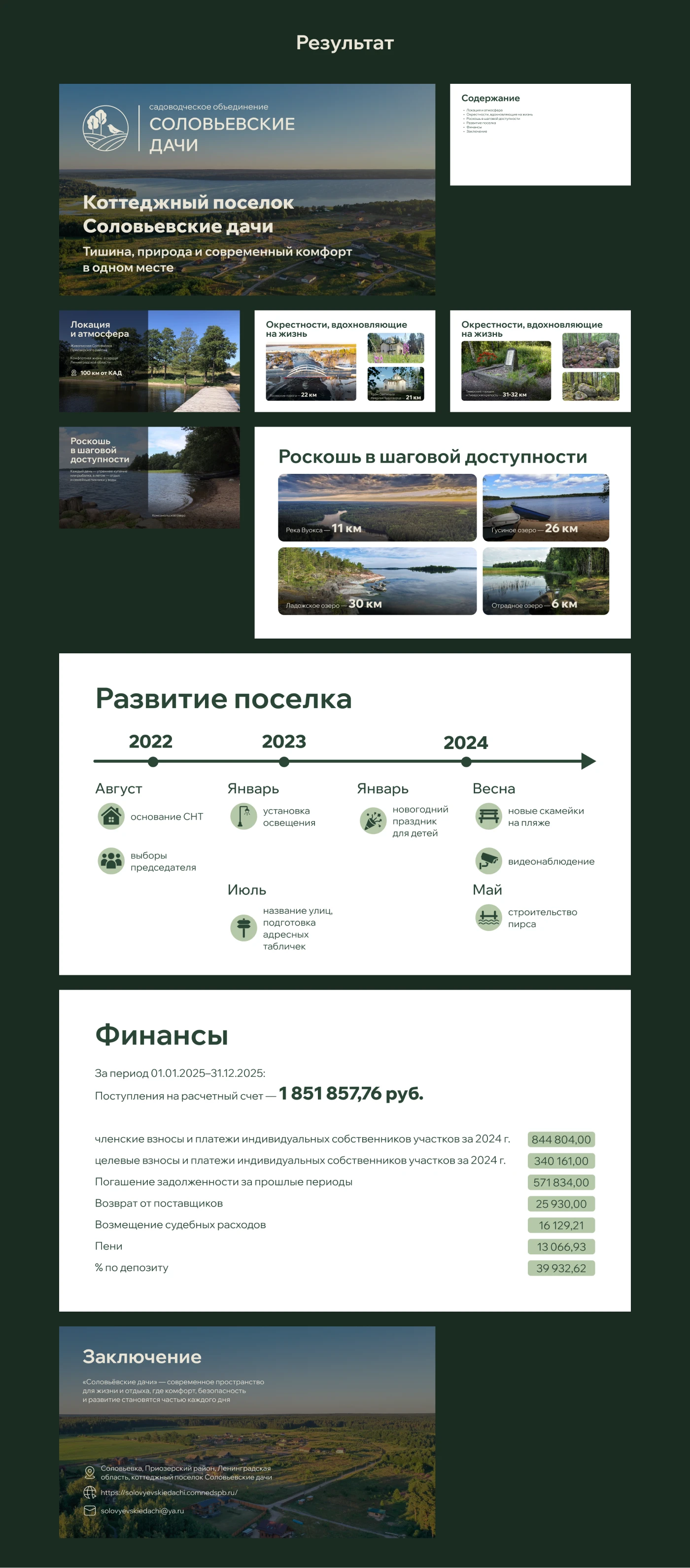 Презентация для СНТ Соловьевские дачи — Изображение №2 — Графика, Маркетинг на Dprofile